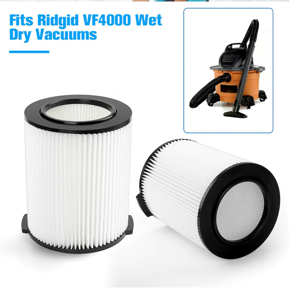 VF4000 Filter Replacement For RIDGID Shop Vac Wet/Dry Washable Vacuum Garage