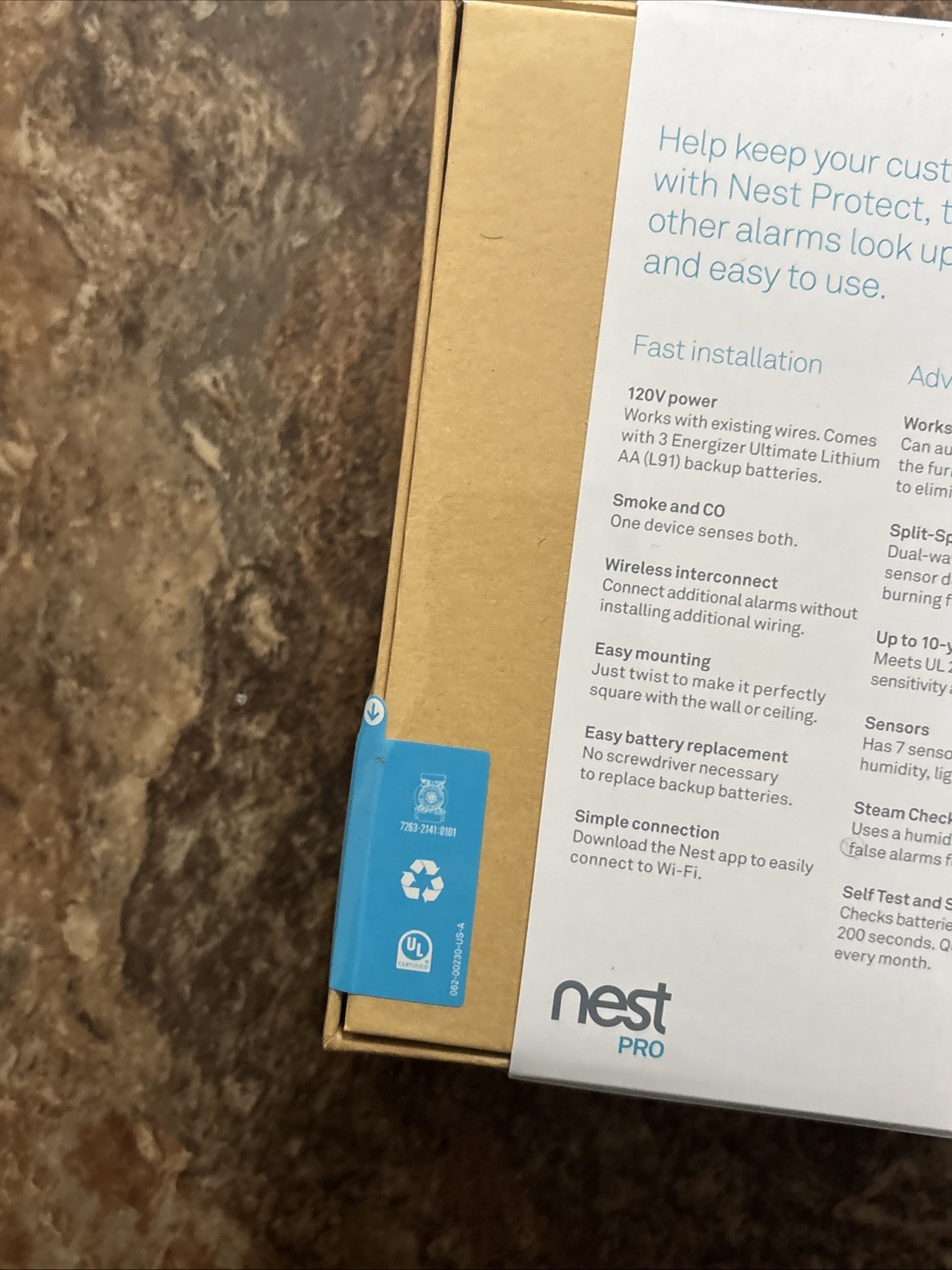 Google Nest Protect PRO Smoke & Carbon Monoxide Detector Wi-Fi Alarm Wired-2028