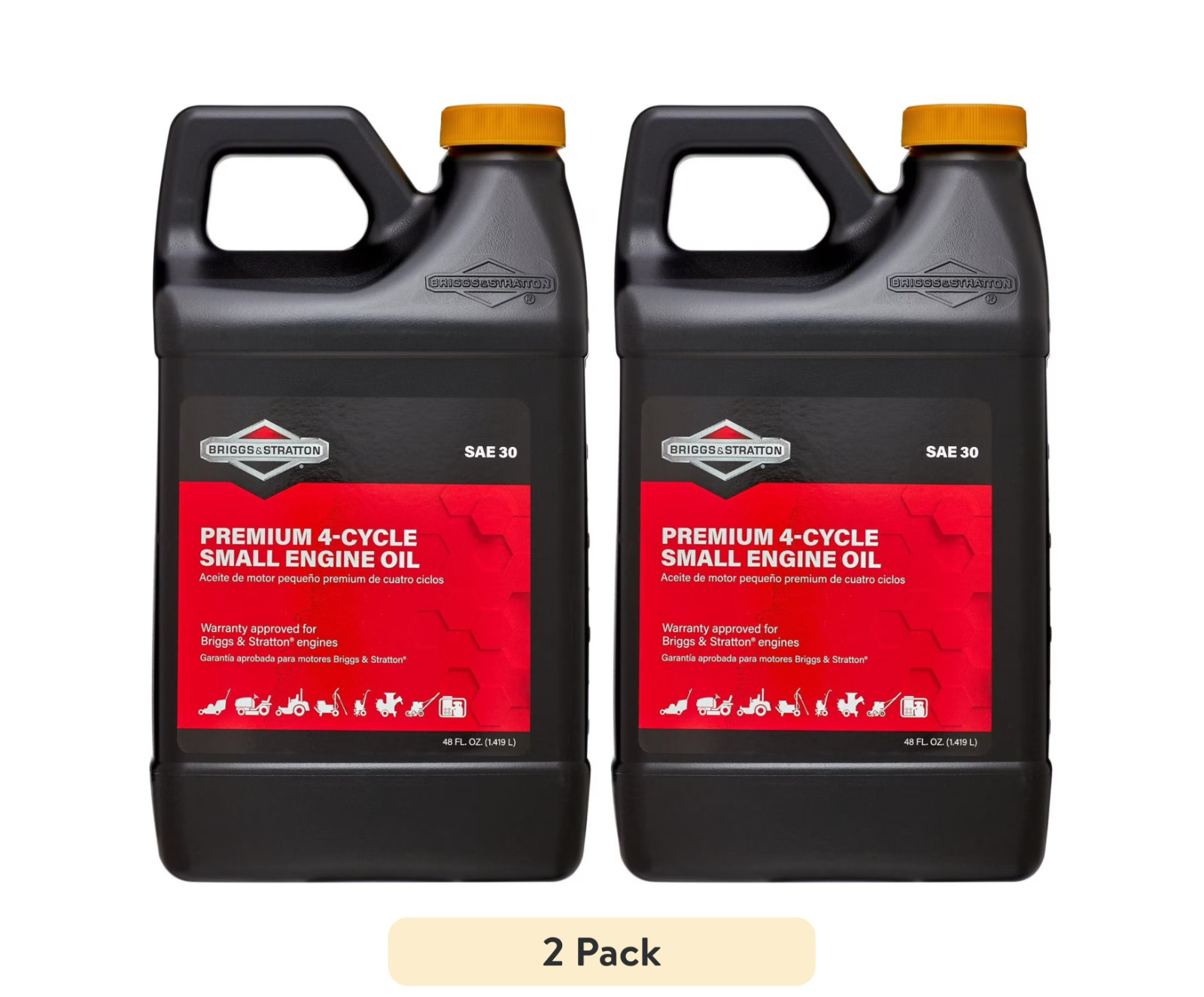 Briggs & Stratton 4-Cycle 48 oz Small Engine Oil SAE 30 ( Pack of 2 ) NEW