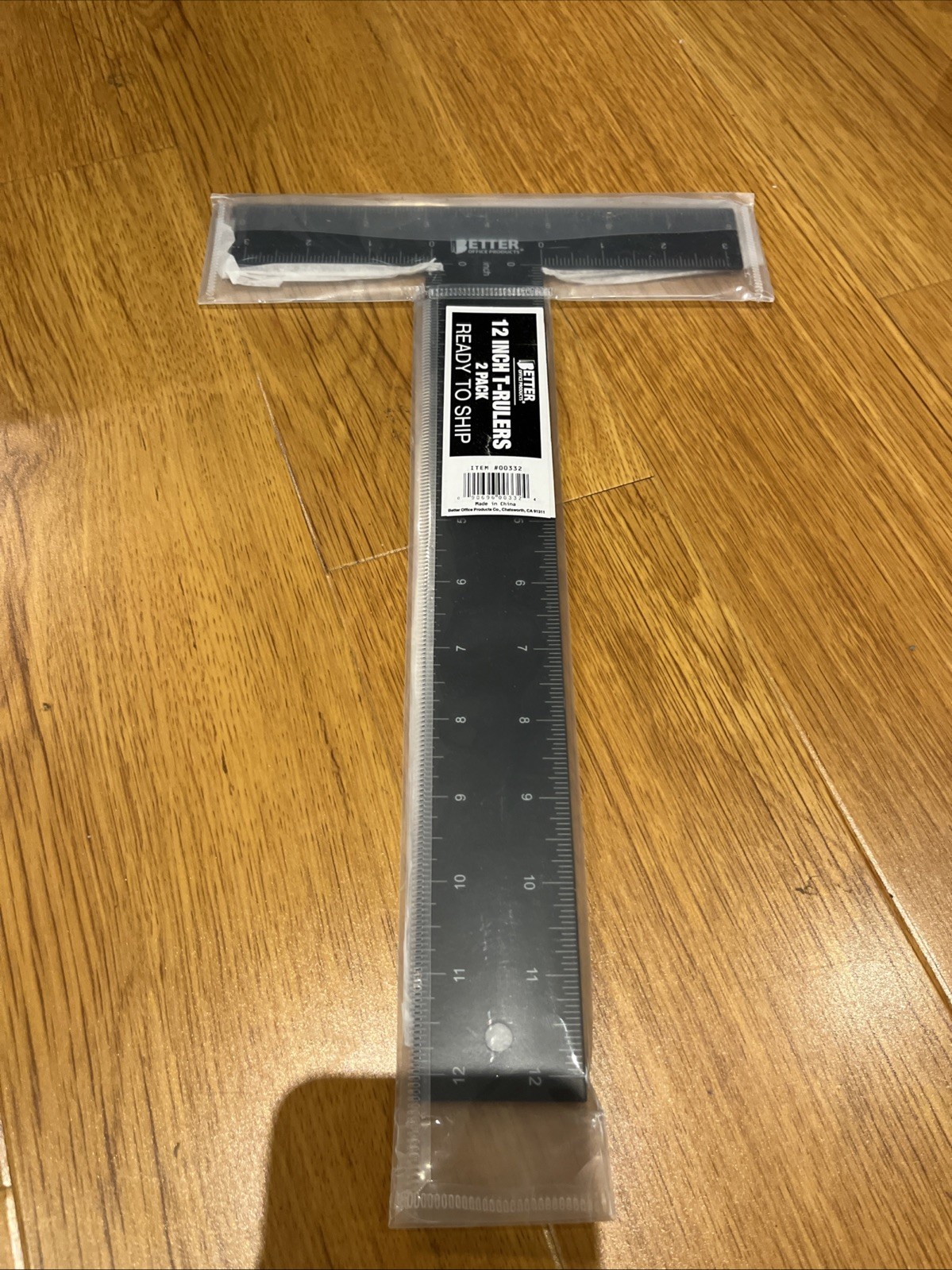 Better T Square (2 Pack) T Ruler, 12 inch Metal Carbon Steel Ruler, Double Sided