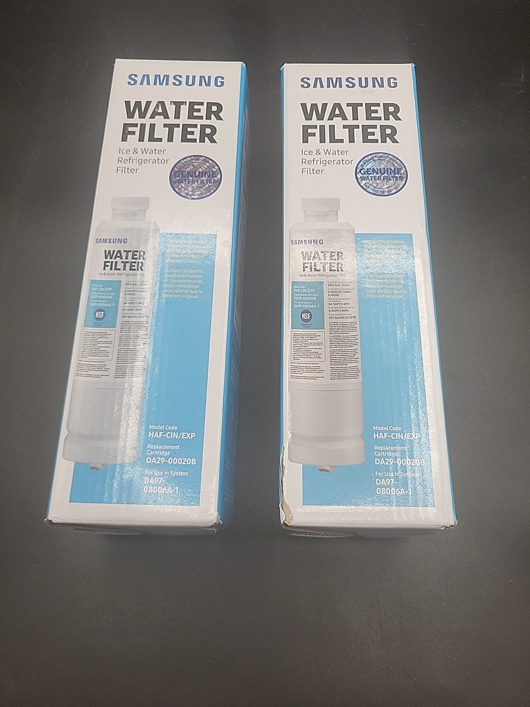 2 Pack – SAMSUNG Genuine Filter for Refrigerator Water and Ice, HAF-CIN/EXP