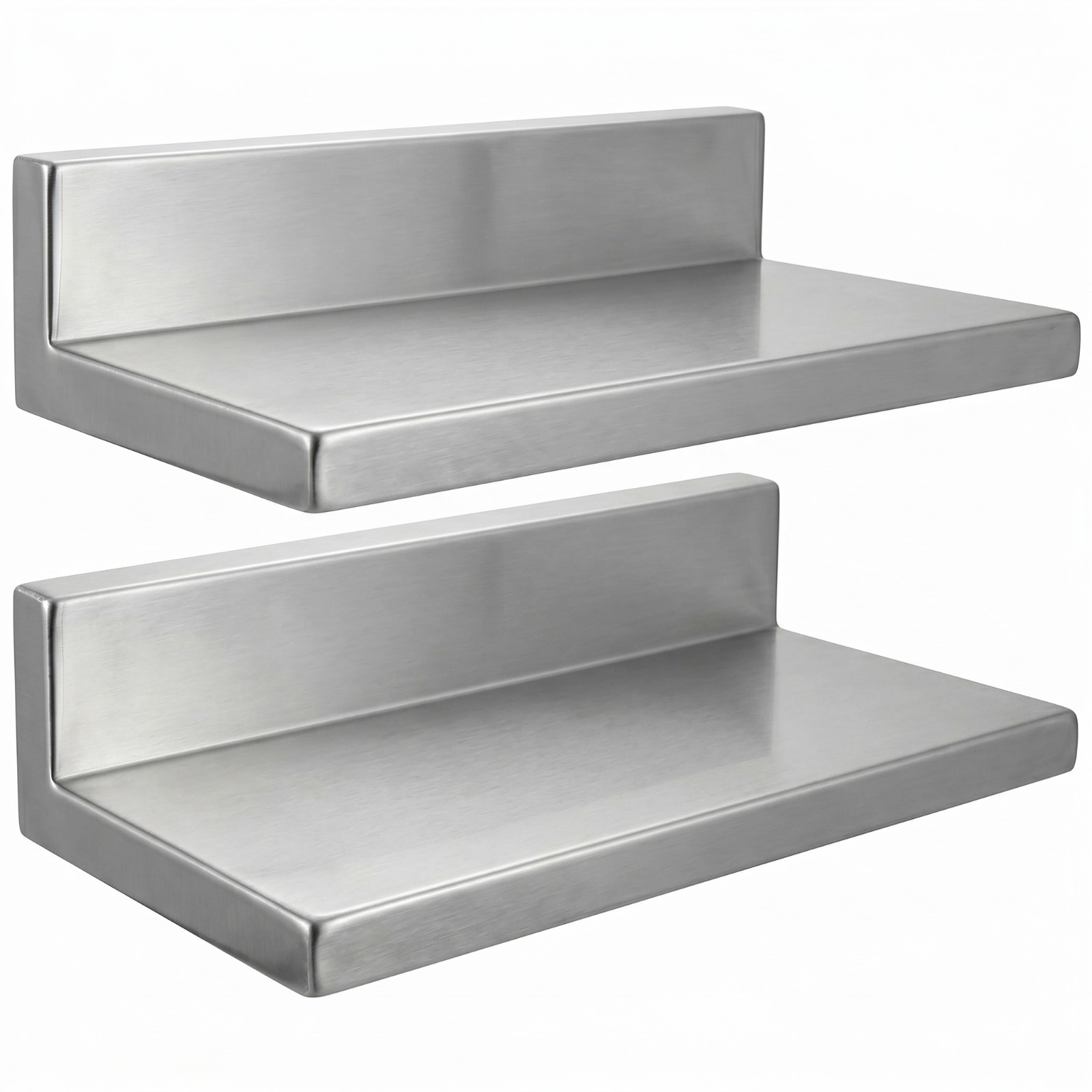 16 in. Stainless Steel Wall Shelf (2 Pack) – 16 in. x 8.6 in. x 3.5 in.