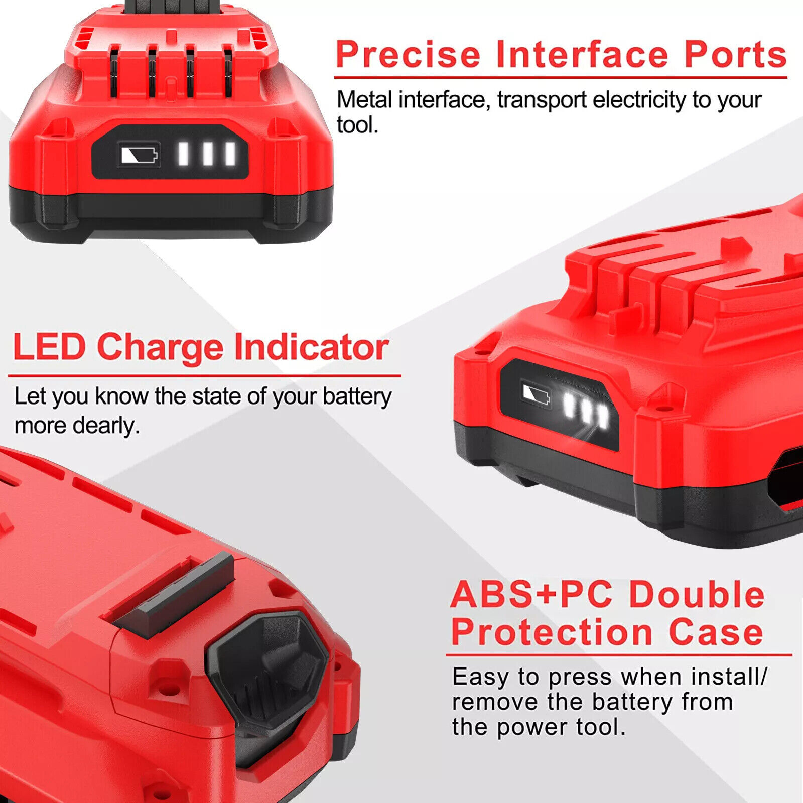 3.0AH 20V MAX For Craftsman V20 Lithium Battery /Charger CMCB204 CMCB202 CMCB201