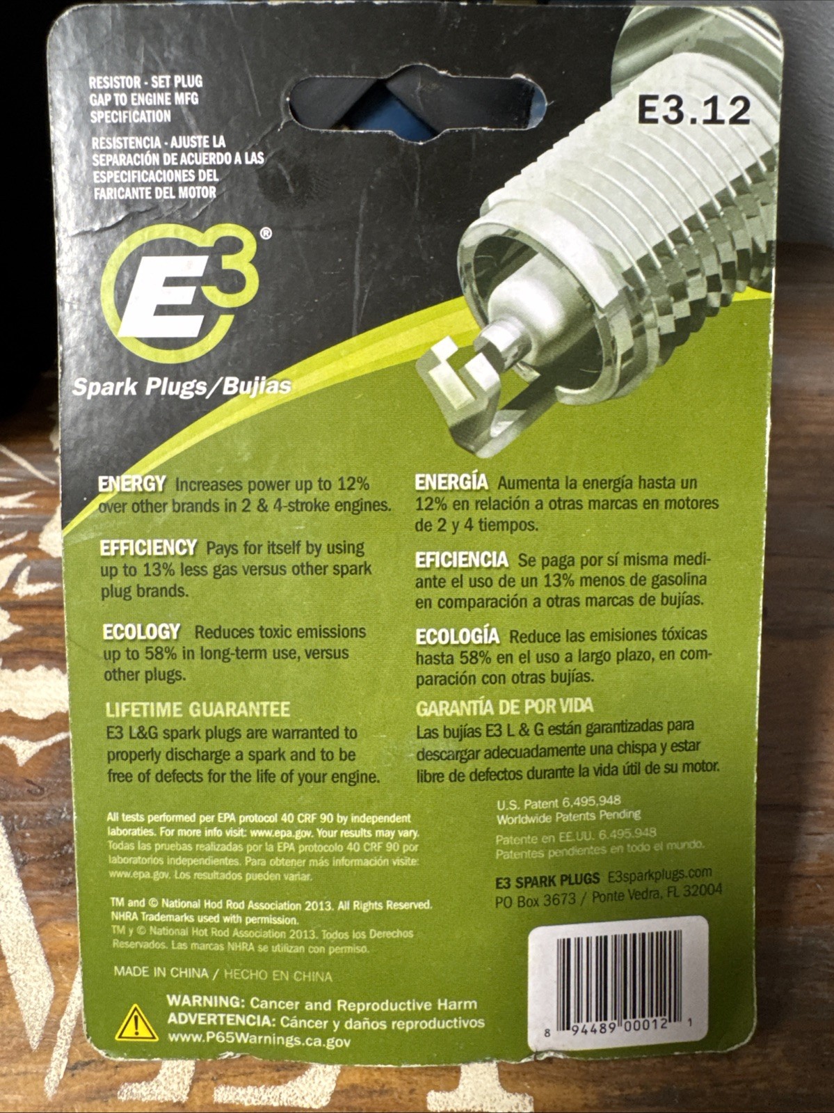 E3 Spark Plug E3.12 Fits Many Small 2 cycles FREE SHIPPING Brand New In Package