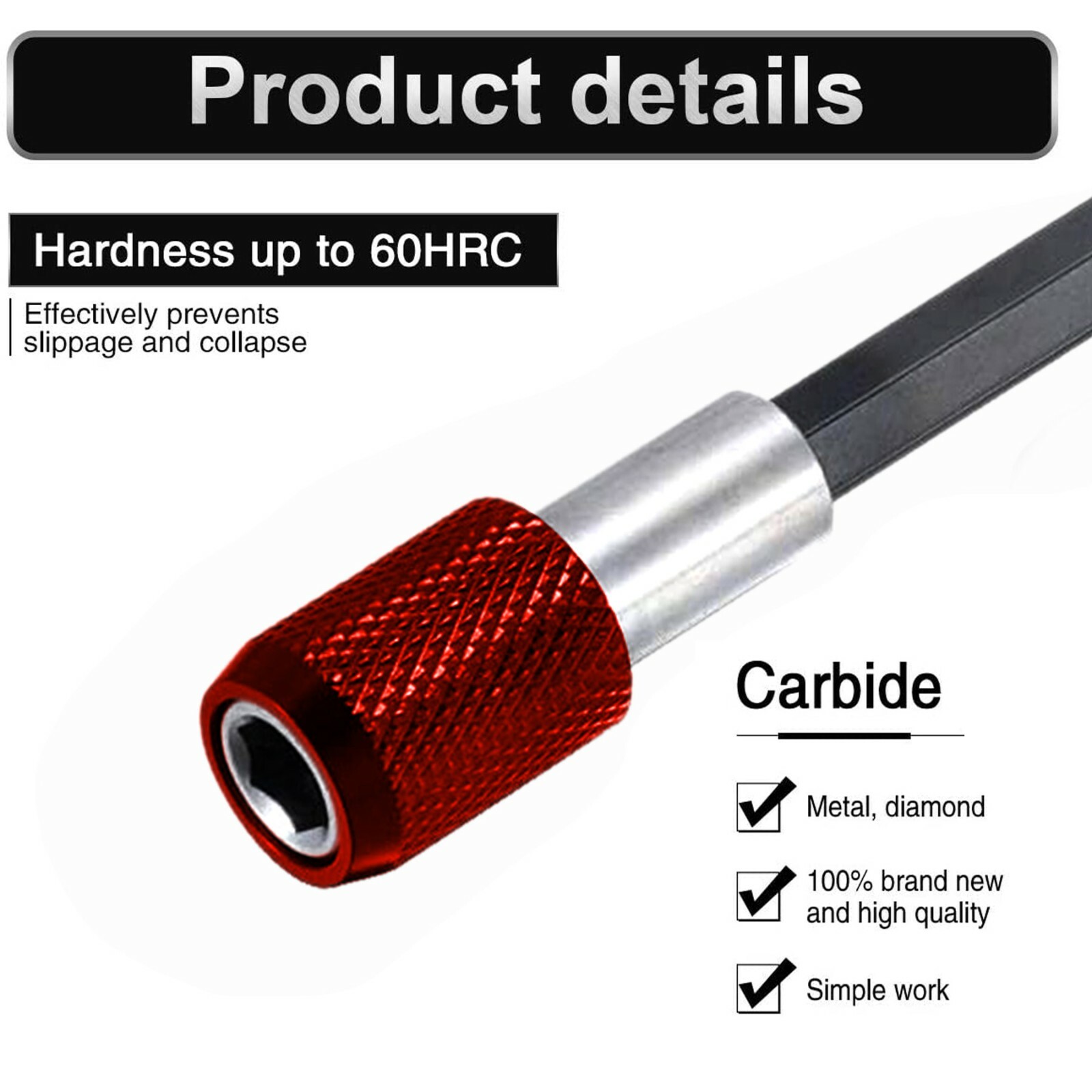 3Pcs Screwdriver EXTENSION Magnetic Quick Release 1/4 Hex Shank Holder Drill Bit