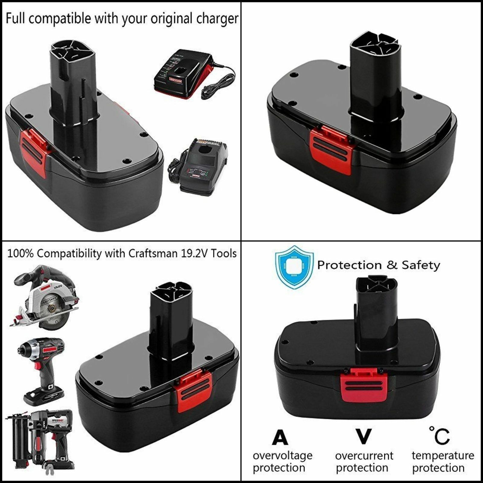 2Pack 19.2 Volt For Craftsman Battery C3 DieHard 130279005 11376 130279003 11375