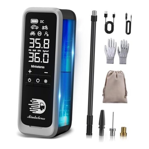 Tire Inflator Portable Air Compressor 160 PSI 34L/Min Cordless & 12V DC 7500mAh