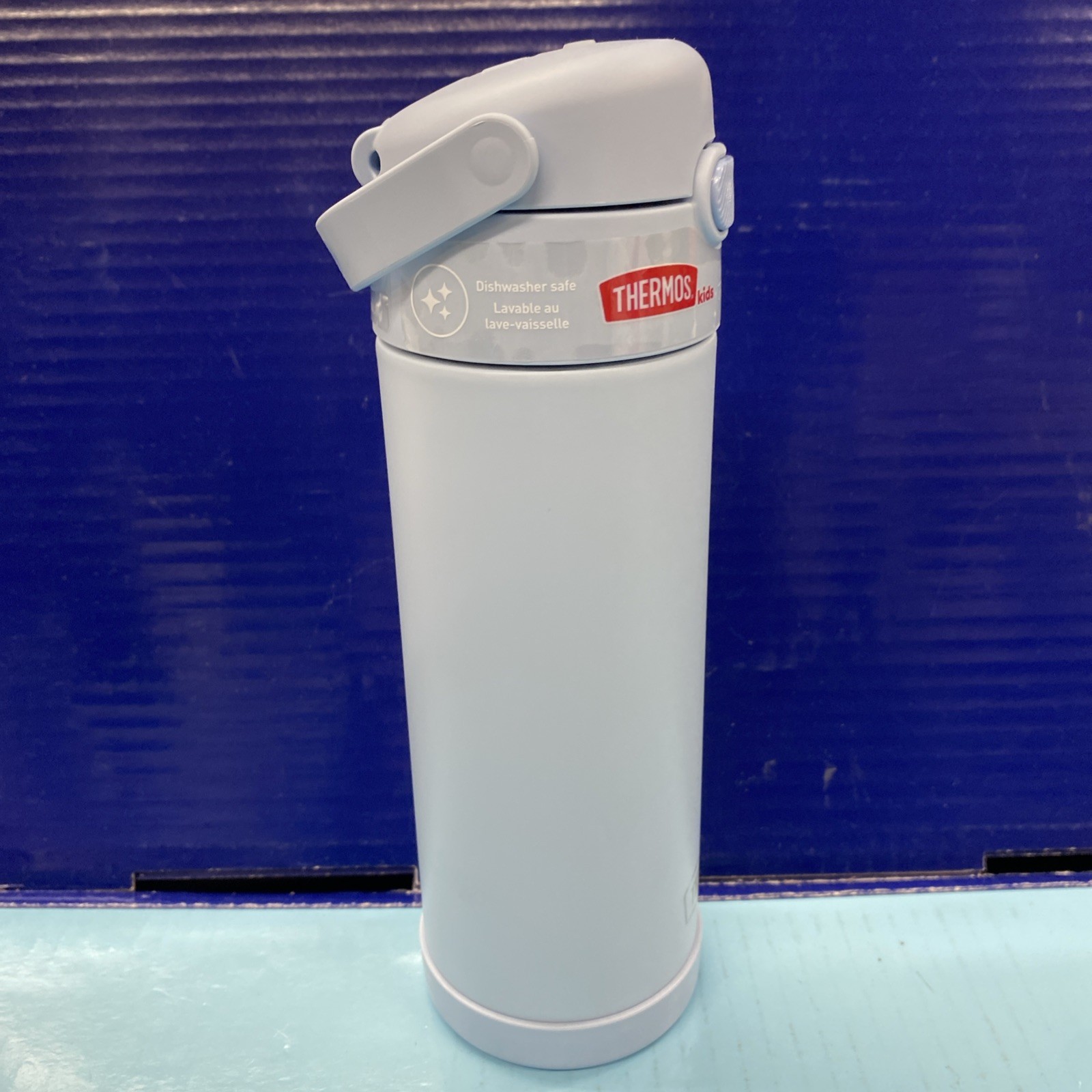 THERMOS FUNTAINER Stainless Steel Vacuum Insulated Bottle, LT BLUE 16 Oz