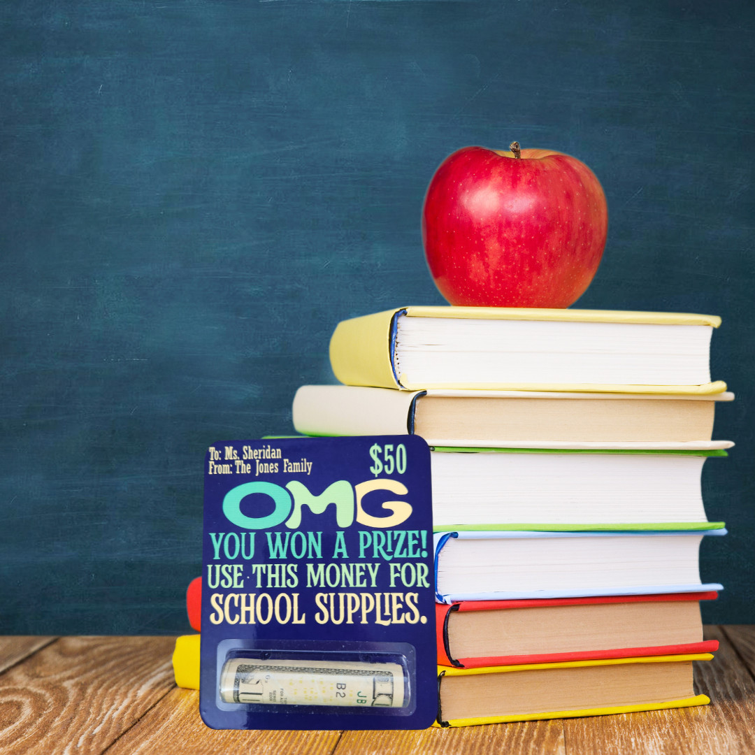 Teacher Money Holder, Back to School Money Card, Teacher Gift, Gift for Teachers