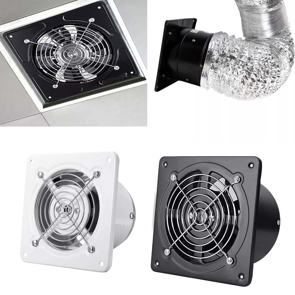6″ Exhaust Fan Ventilation Extractor Fan 110V 6Inch Wall-Mounted Square Blower