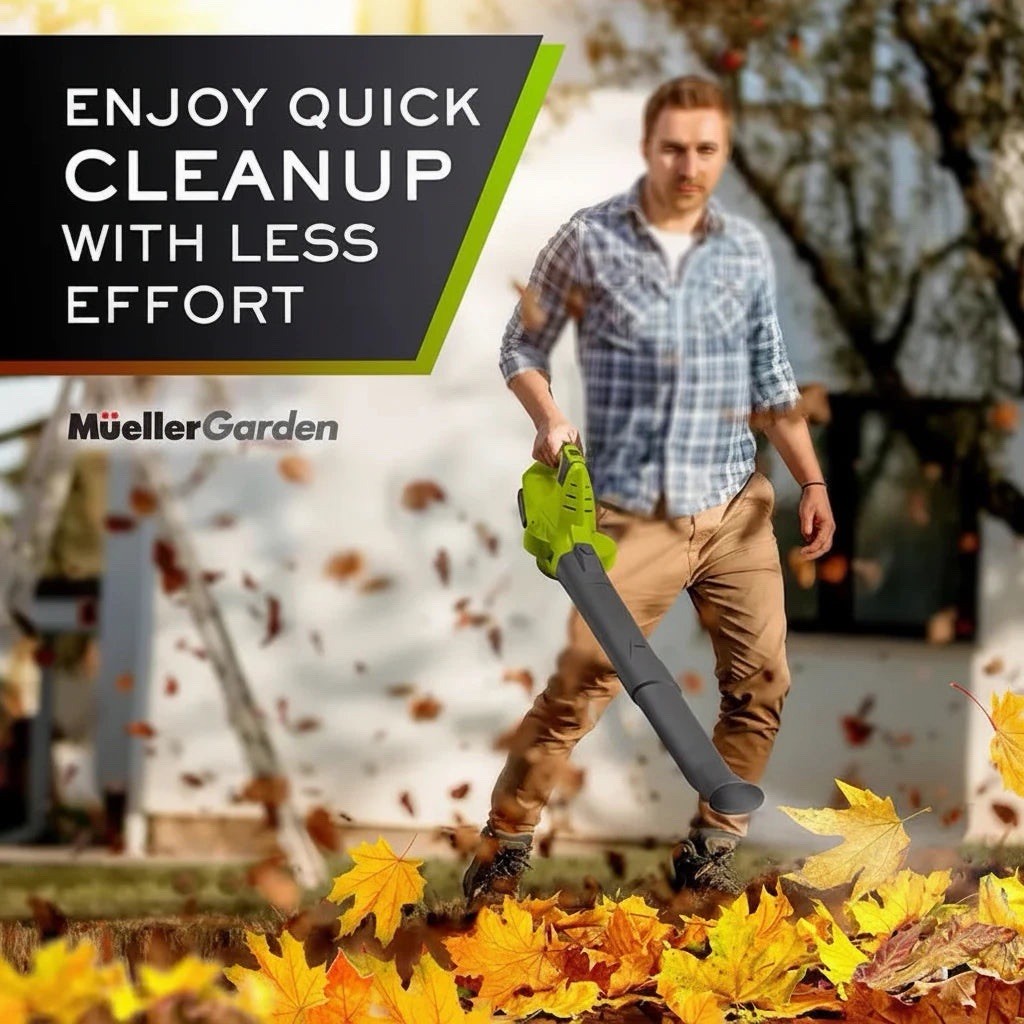 Mueller UltraStorm Leaf Blower Cordless Electric, 140 MPH 20 V Motor, NEW