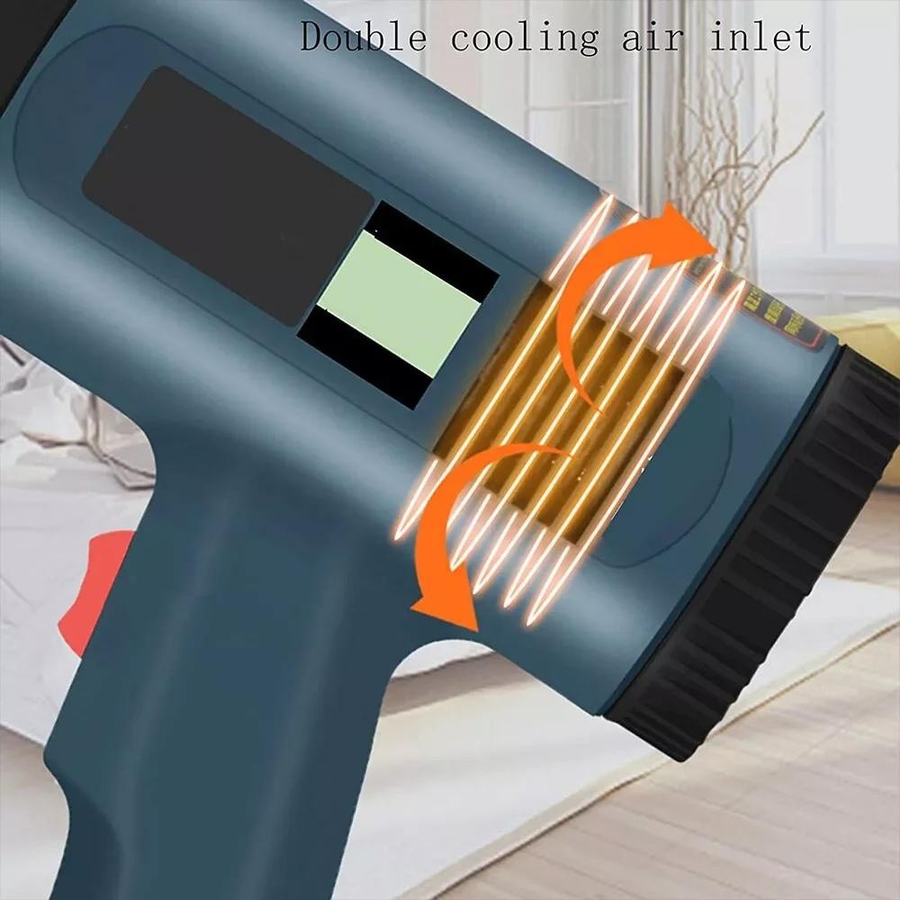 2500 Watt Heat Gun Hot Air Gun Electric Dual Temperature 4 Nozzles Power 2000W