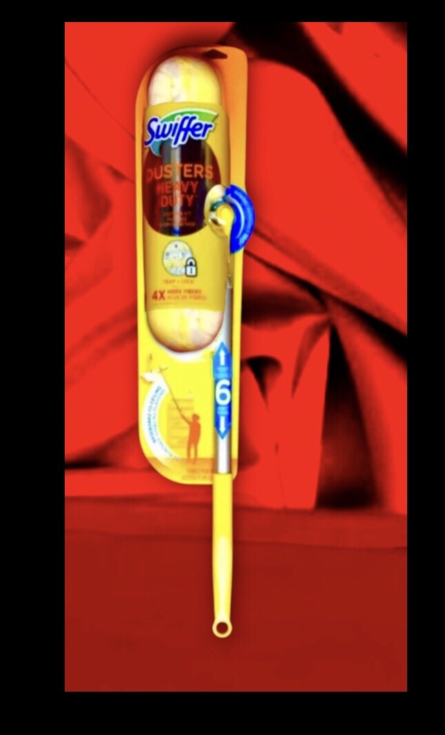 Swiffer Dusters 6’ ft Extender Handle Kit w/ 4 Refills: DOUBLE Ended,ceiling,fan