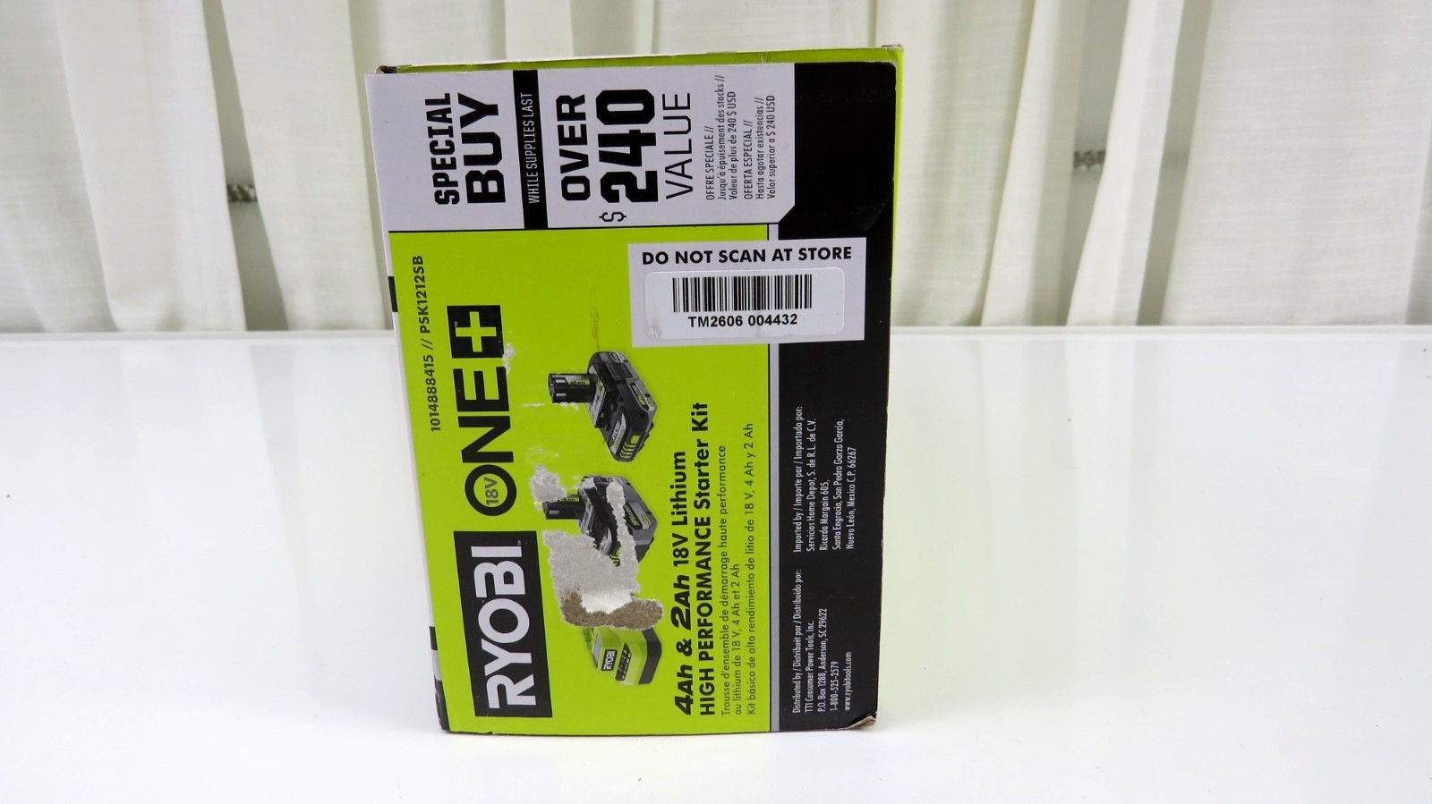 Ryobi 18V One+ 4Ah & 2Ah Lithium Battery High Performance Starter Kit W/Charger