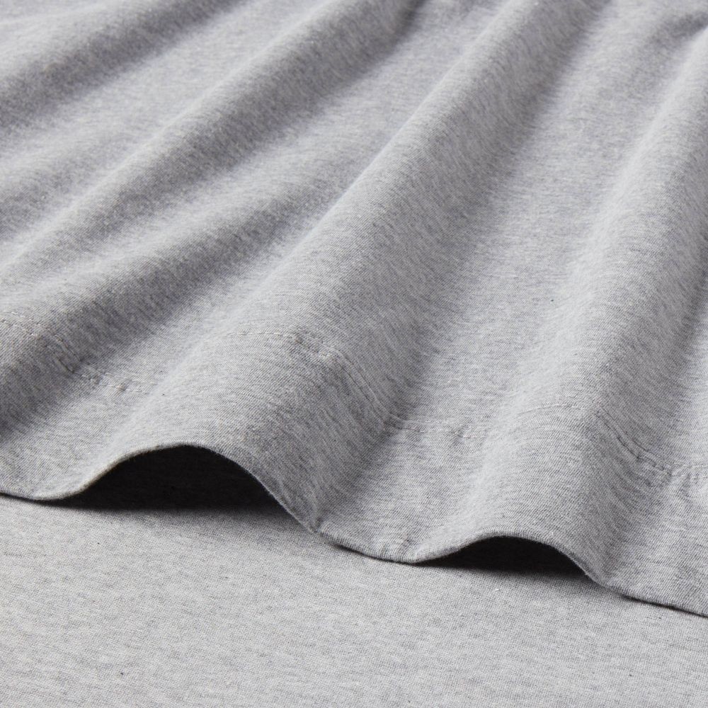 Twin Cotton Jersey Sheet Set Heather Gray – Threshold: 100% Cotton, OEKO-TEX