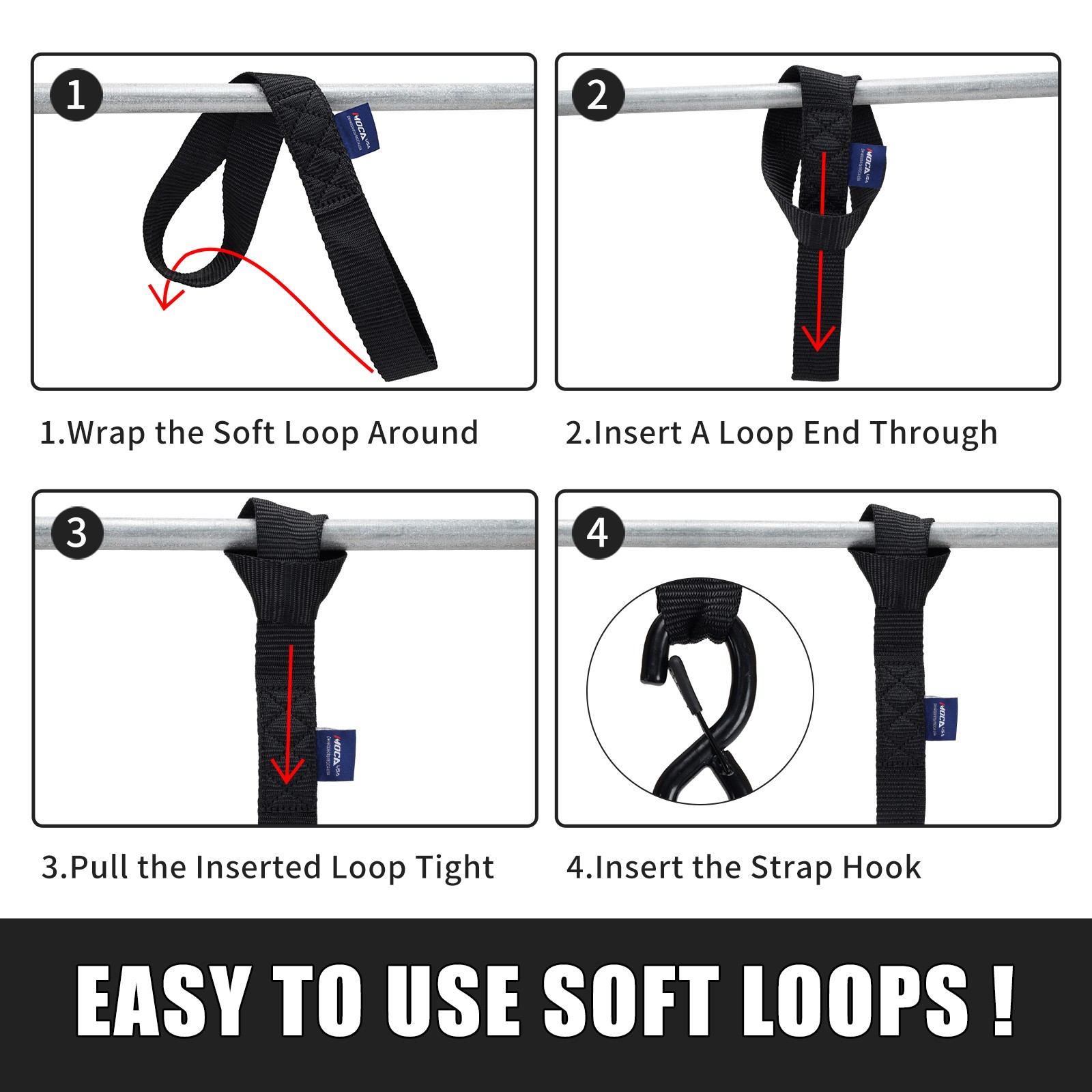 Heavy Duty Tie Down Kit – 10643 Lbs Breaking Strength Tie Down Straps 1.6″ x 17′