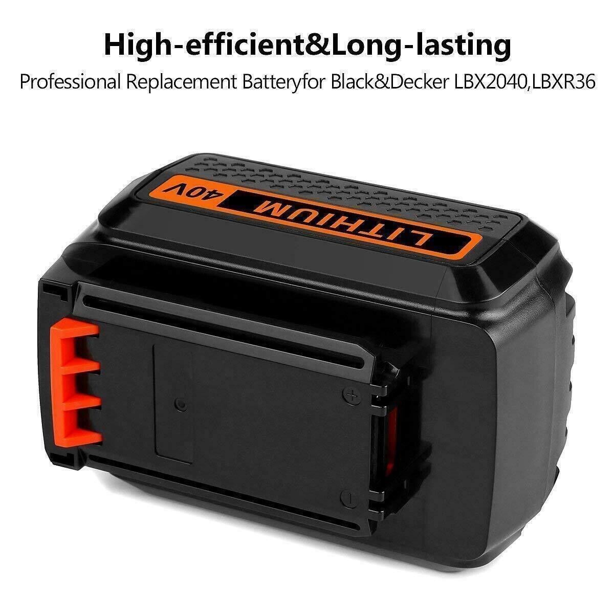 2Pack Battery for Black and Decker 40V 4.0Ah Max Lithium LBX2040 LBXR36 LSW36