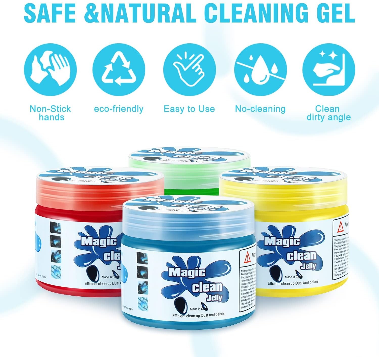 DNA MOTORING 4 Pack Car Cleaning Gels Auto Detailing Tools Cleaning Putty Car