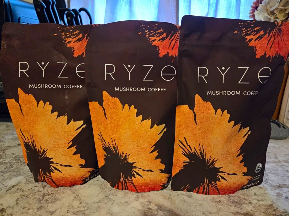 RYSE Organic Mushroom Coffee – 3-Pack, 30 Servings per Box
