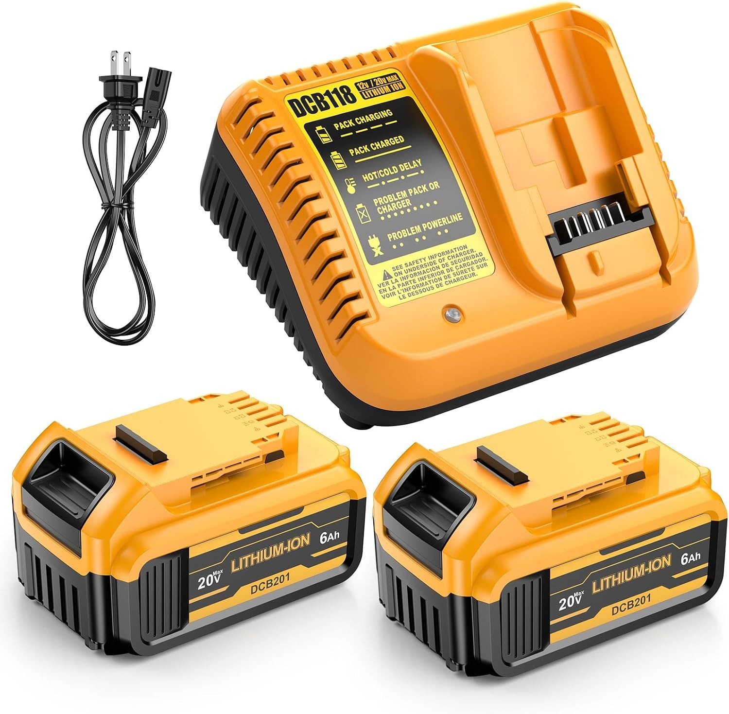 High Capacity 20V Max Lithium-ion Batteries (2 Pack)