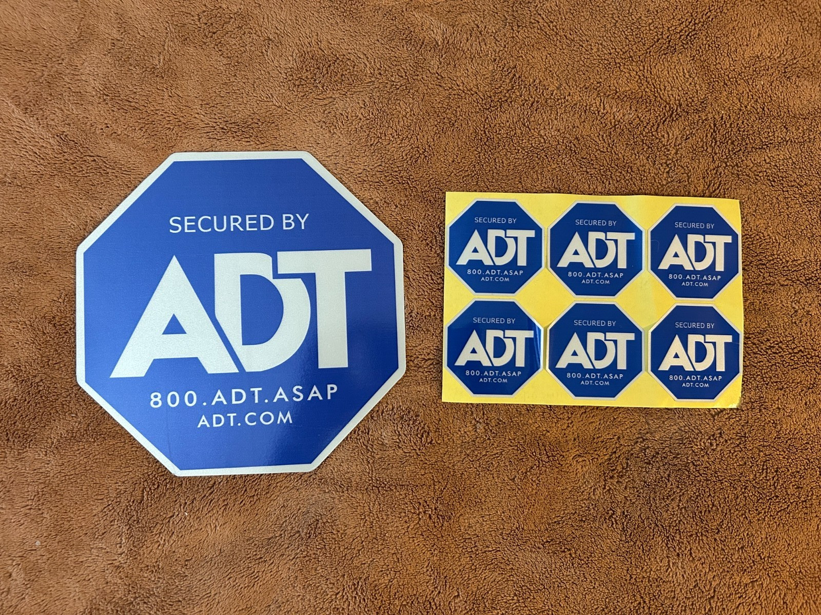 ADT Security Yard Aluminum Sign & Stickers No Pole