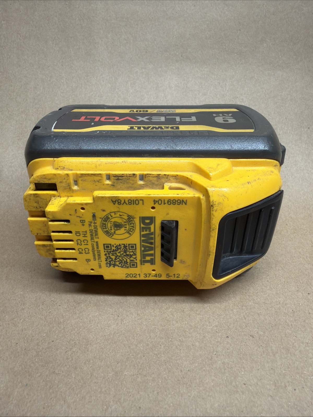 DeWalt 9ah Flexvolt Battery 2 Lights! Ran A Tool! DCB609 20/60v OEM 9 Ah