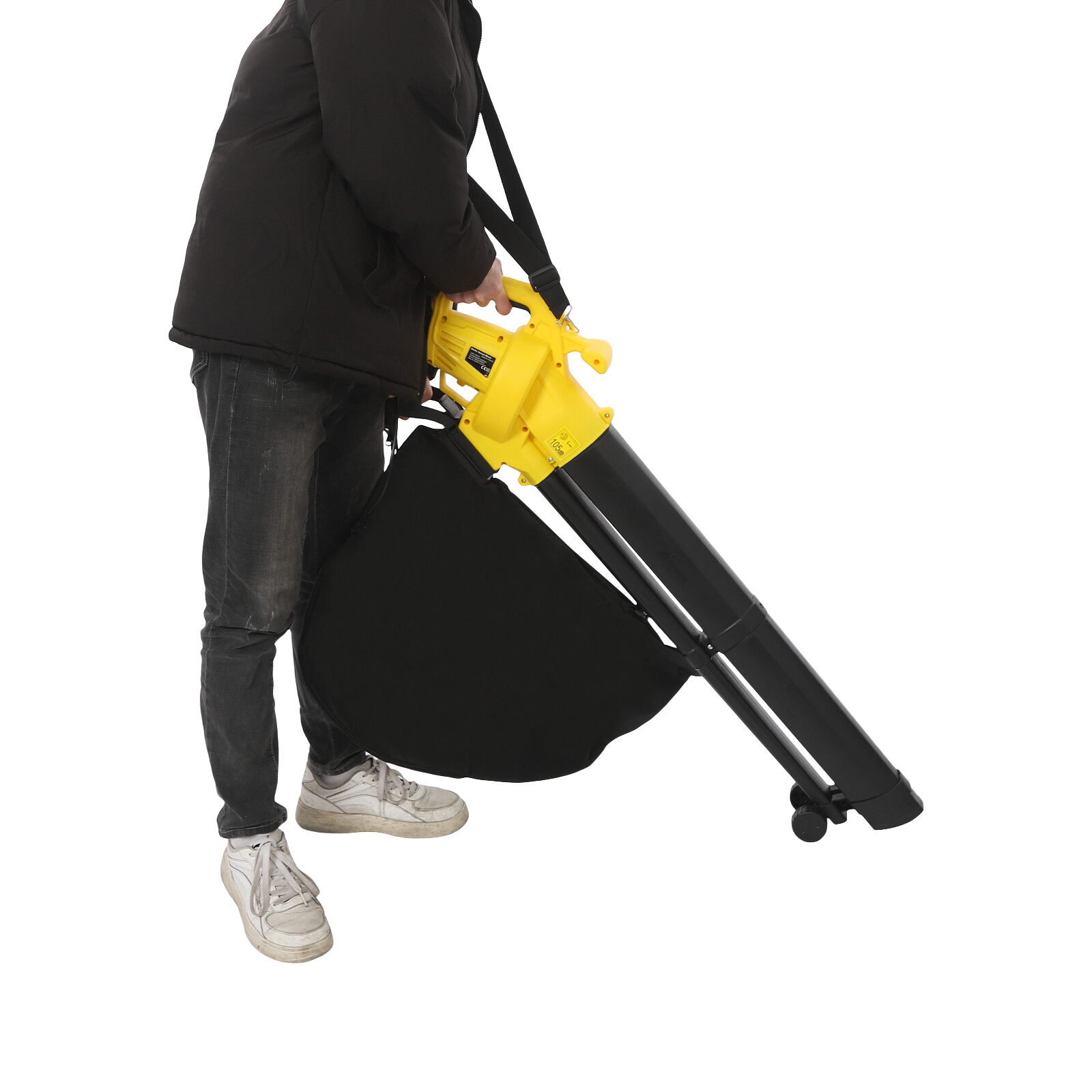 3-in-1 Electric Leaf Blower Vacuum Combo 466CFM Yard Leaf Blower w/35L Bag 110V