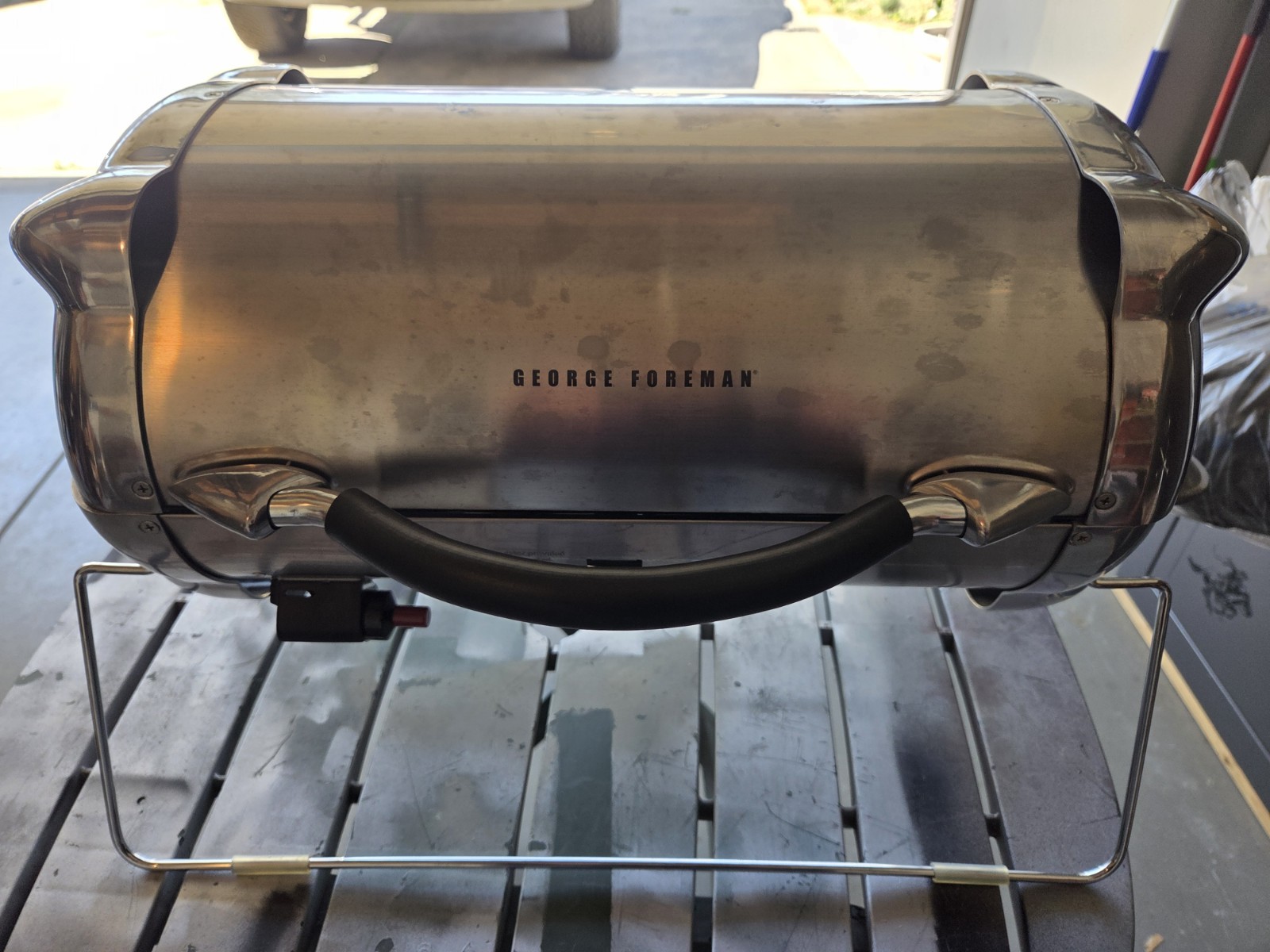George Foreman GP324SS Portable Propane Grill 7800 BTU Stainless Steel