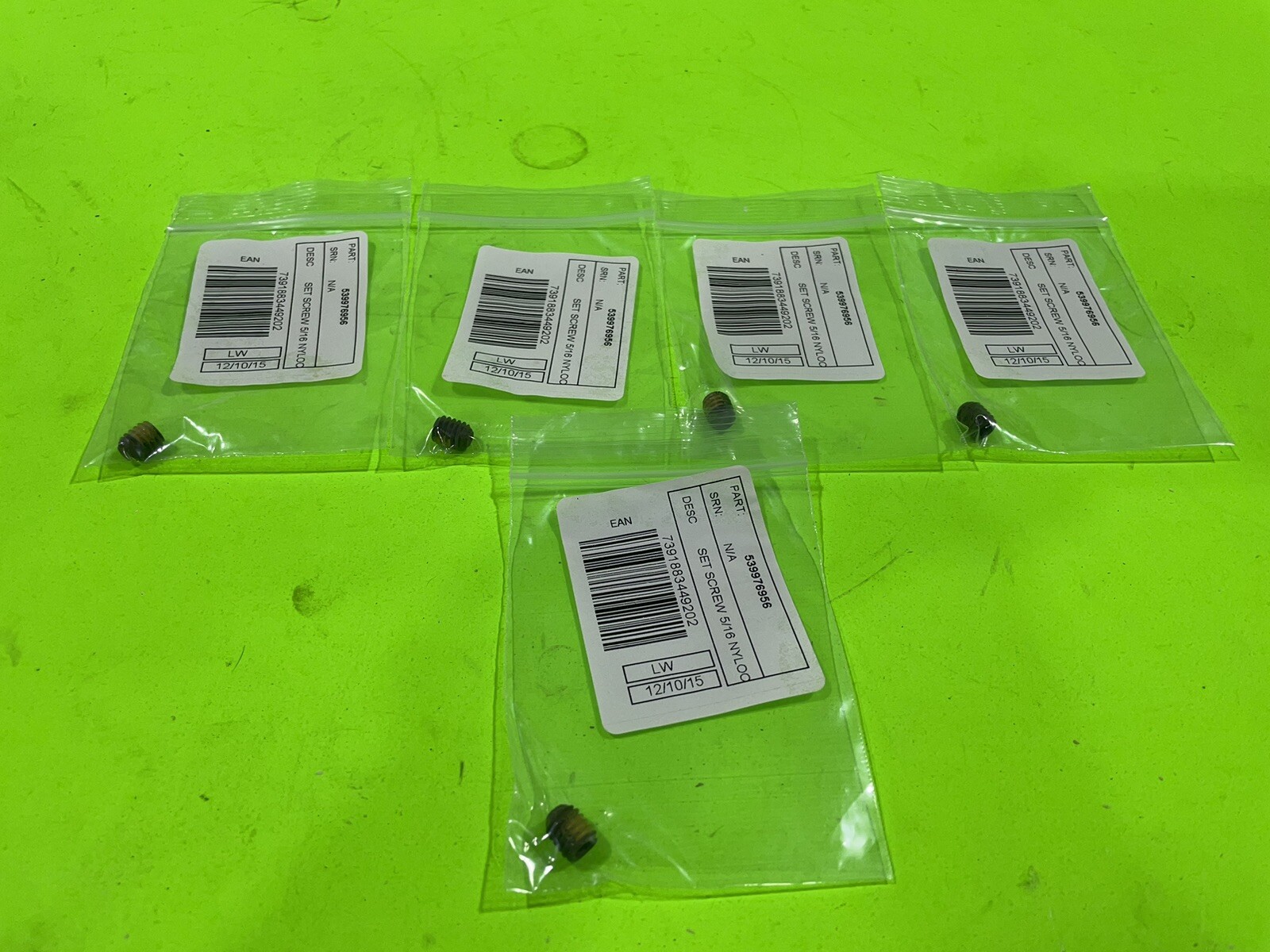 5 Pk Genuine OEM Husqvarna 539976956 Set Screw 5/16 NYLOC
