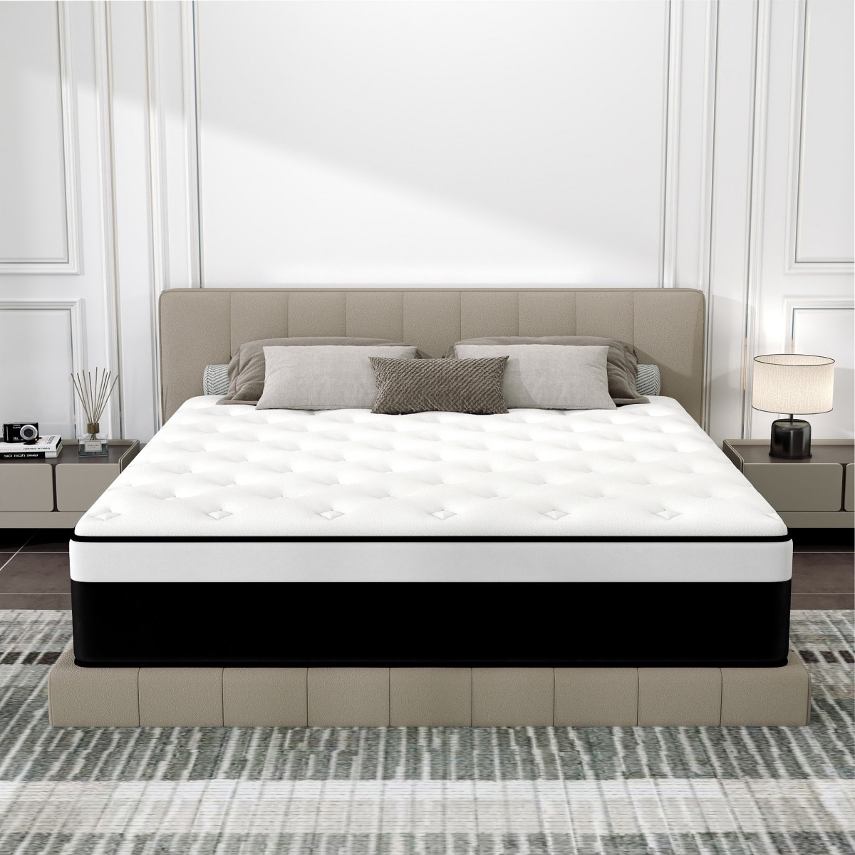 8″10″12″14″ Gel Memory Foam Mattress in a Box Pocket Spring Twin Full Queen King