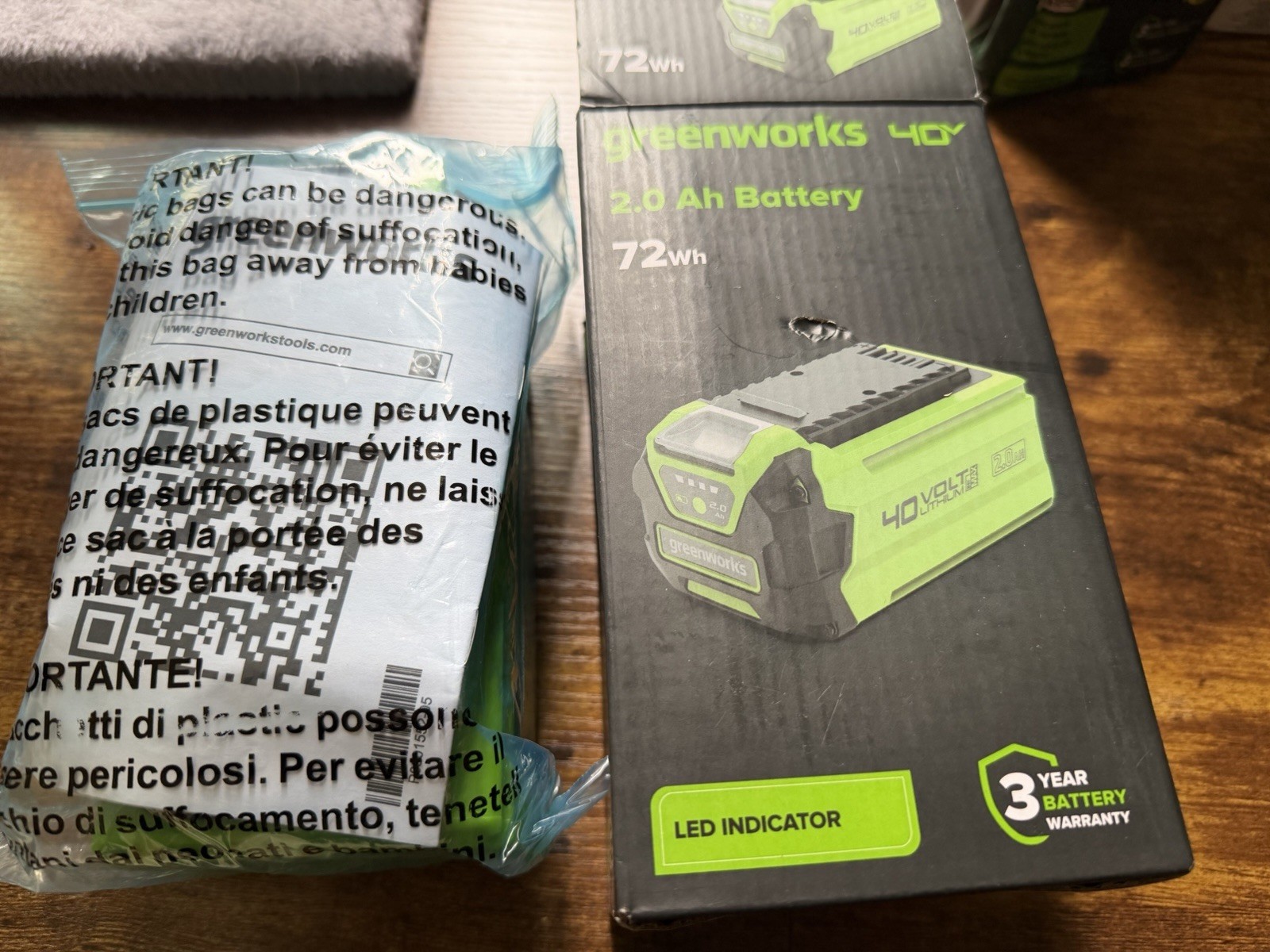 Greenworks Powerall 2.0 Ah 48 Watts Max Battery Open Box