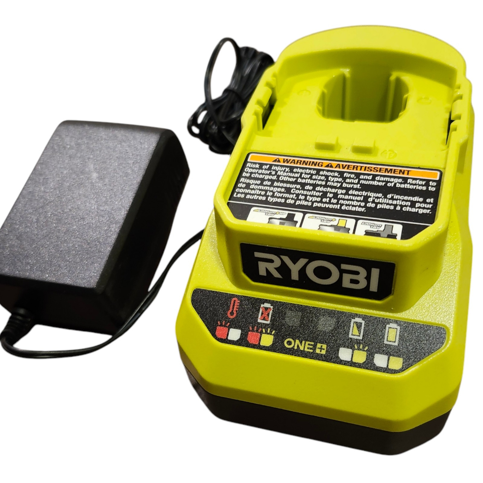 Genuine OEM RYOBI PCG002 18V Volt ONE+ Lithium-Ion Battery Charger.