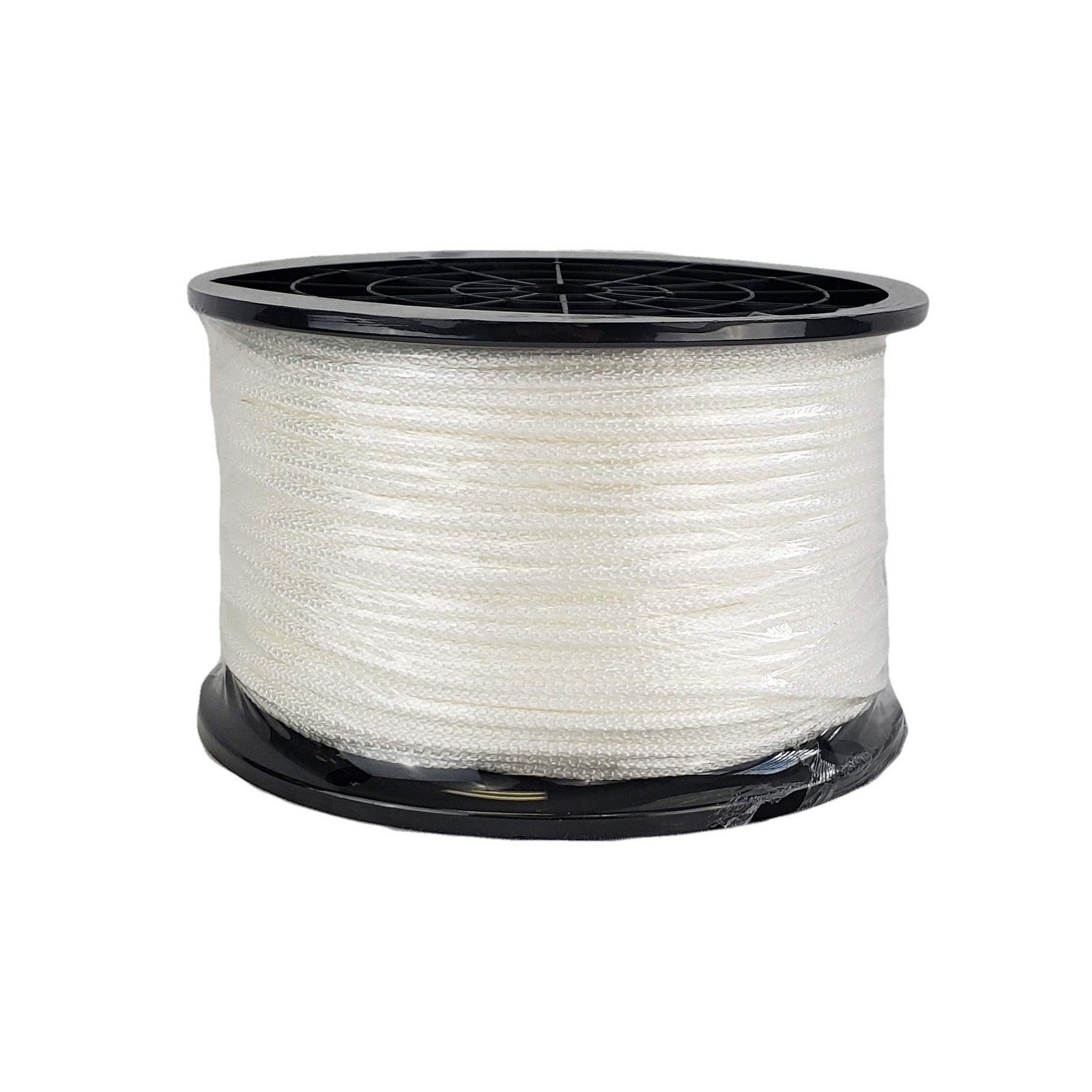 1/8″ Nylon Rope, Solid Braid Utility 500 ft x 500 spool, White