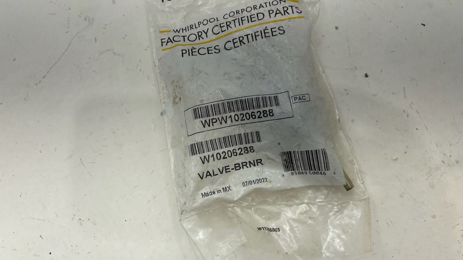 Genuine Whirlpool Range Surface Burner Valve Original Equipment Manufacture