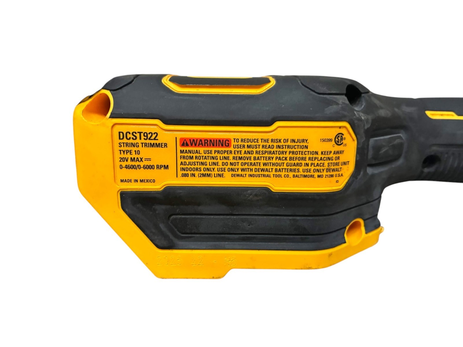 (DCST922B) DEWALT 20V MAX 14 inch Cordless Folding String Trimmer Tool Only