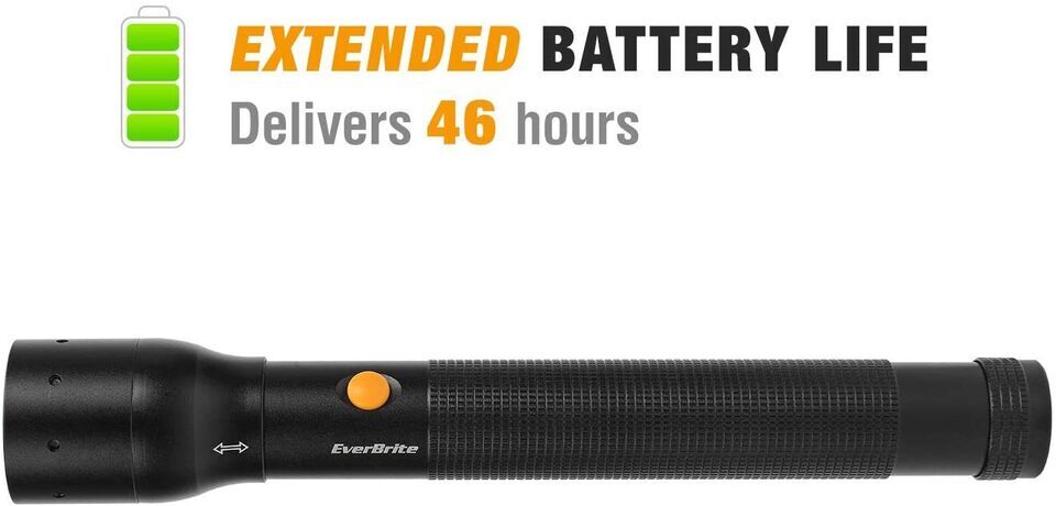 EverBrite 900 LM Ultra Bright Tactical Flashlight Adjustable Focus 3 Light Modes