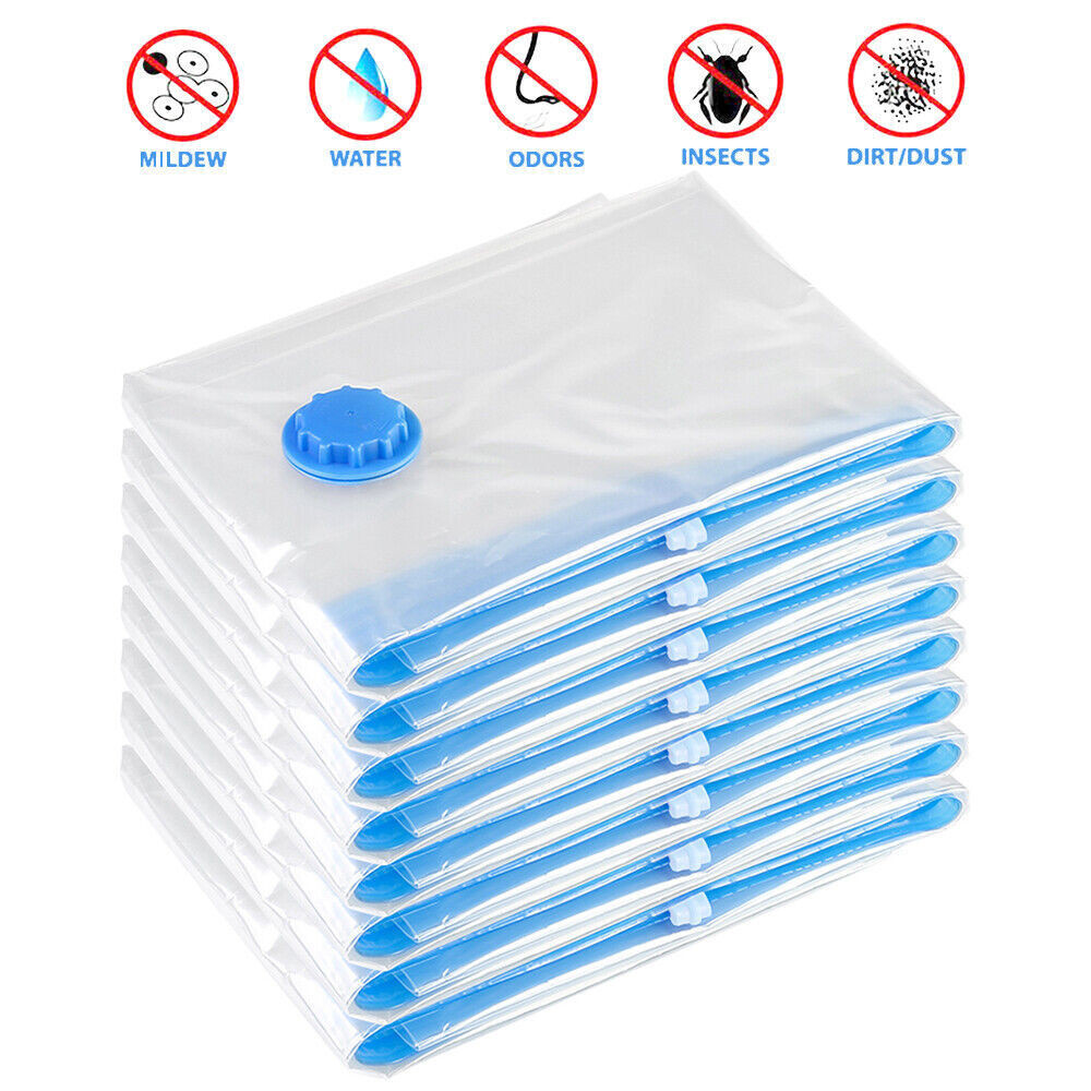 5pcs Jumbo Vacuum Storage Bags Bedding Clothes Travel Space Saver