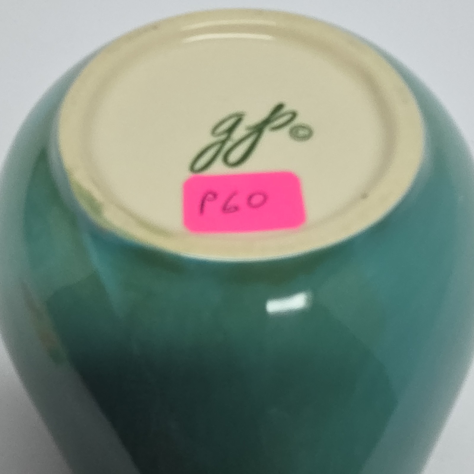 gp Green White Polka Dot Ceramic Spoon Rest Modern Design Less Than 10 in