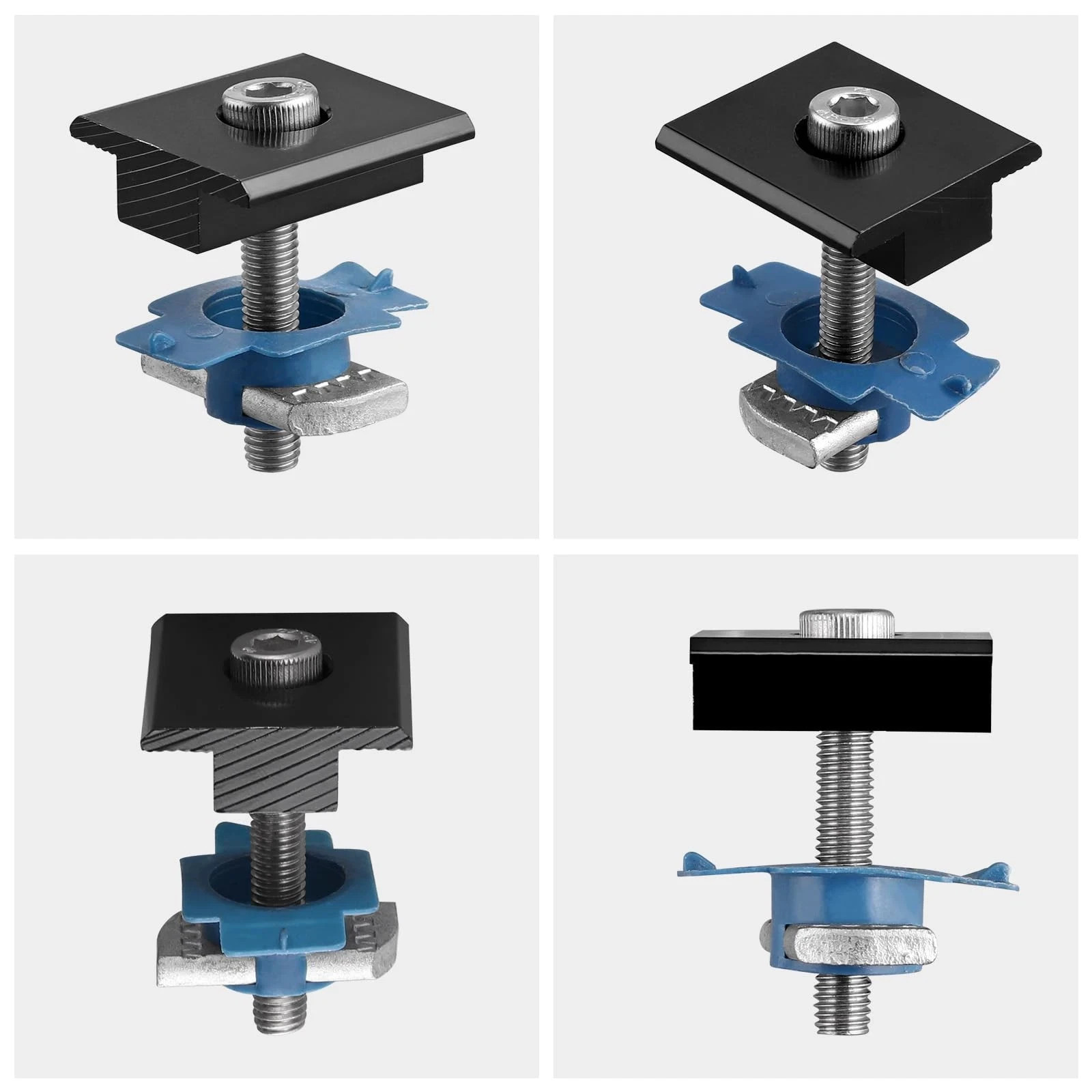 10Pcs Solar Panels Mid Clamps for Unistrut Aluminium Panel Brackets 30Mm/35Mm