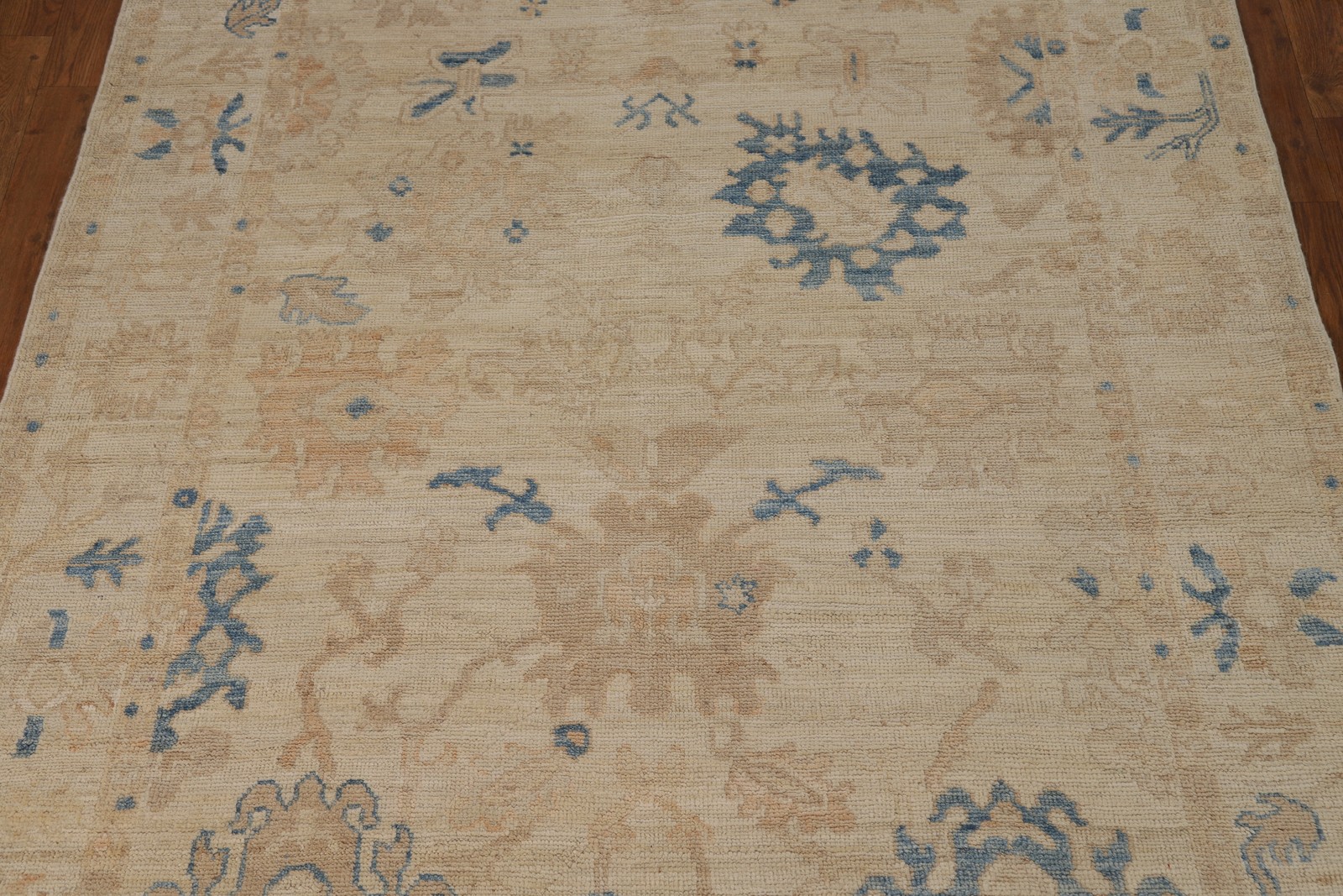Oushak Turkish Rug 5×7 Vegetable Dye Handmade Wool Oriental Carpet for Any Room