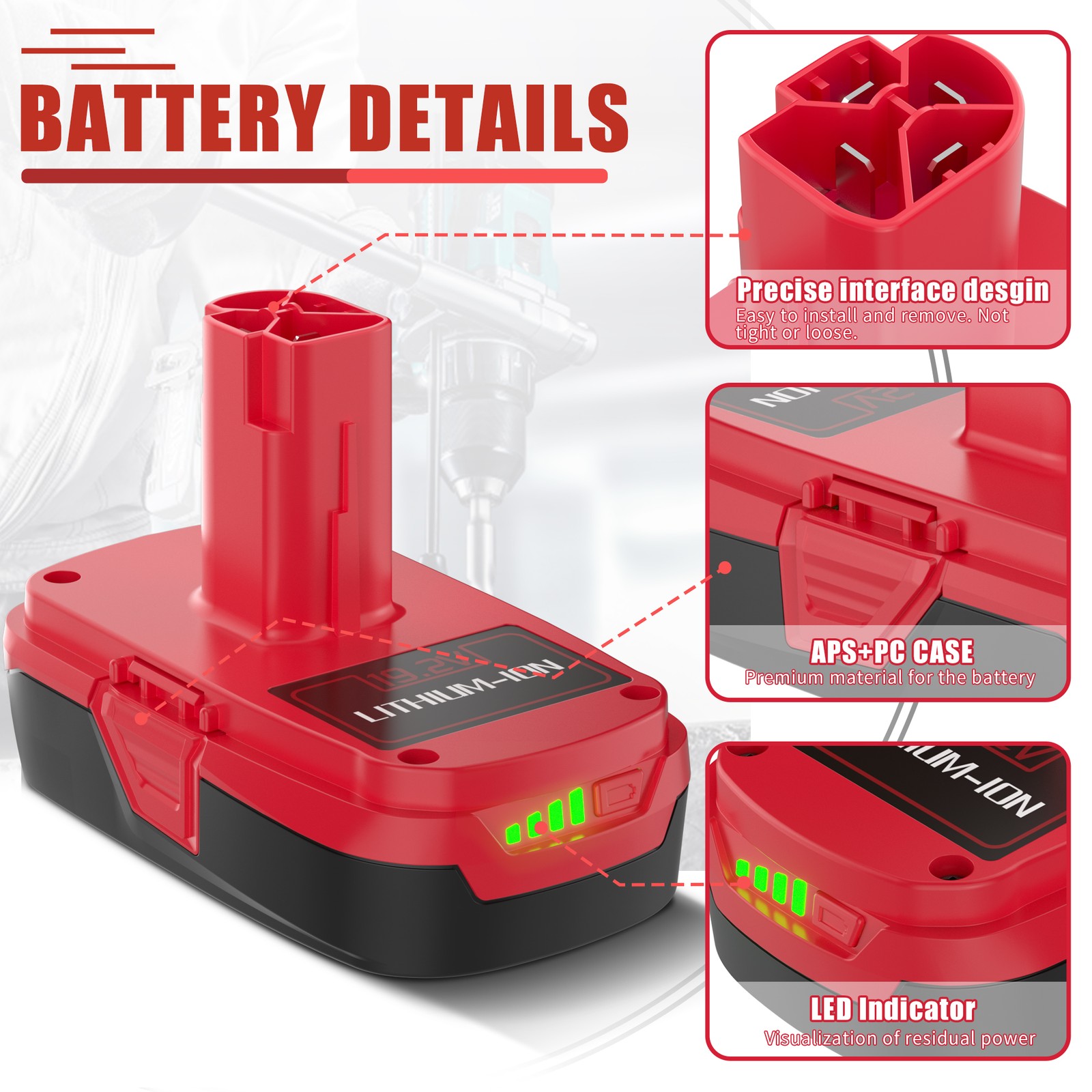 Pack 19.2V 3.5Ah Replacement Battery / Charger for Craftsman 19.2V Lithium C3