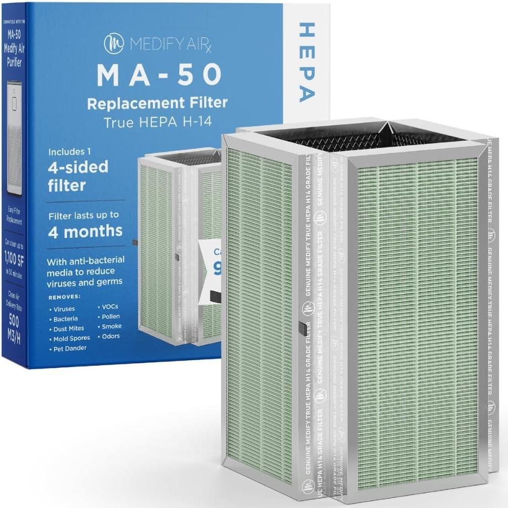 MA-50 Genuine Replacement Filter | for Allergens, Wildfire Smoke, Dust, Odors