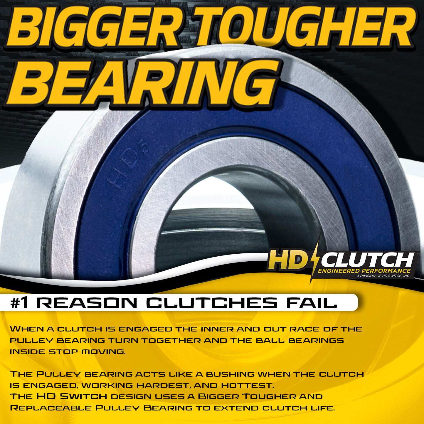 461660 BIGBearing HiTorque 300ftlb (OEM 250) PTO Clutch w/Anti Rotation for Scag