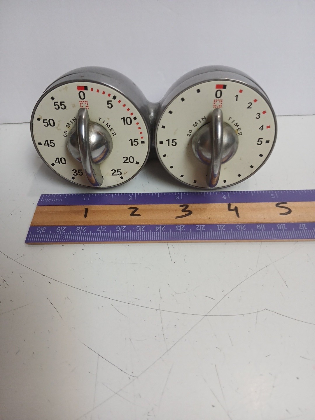 VTG Bengt Ek Designs Sweden Double Timer 60/20 Minutes MCM Aluminum Timer