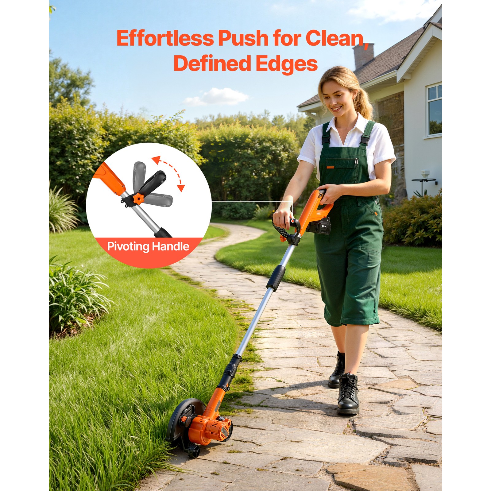 Uimoso Cordless Lawn Edger with 8.8-inch Blade for Precise Trimming