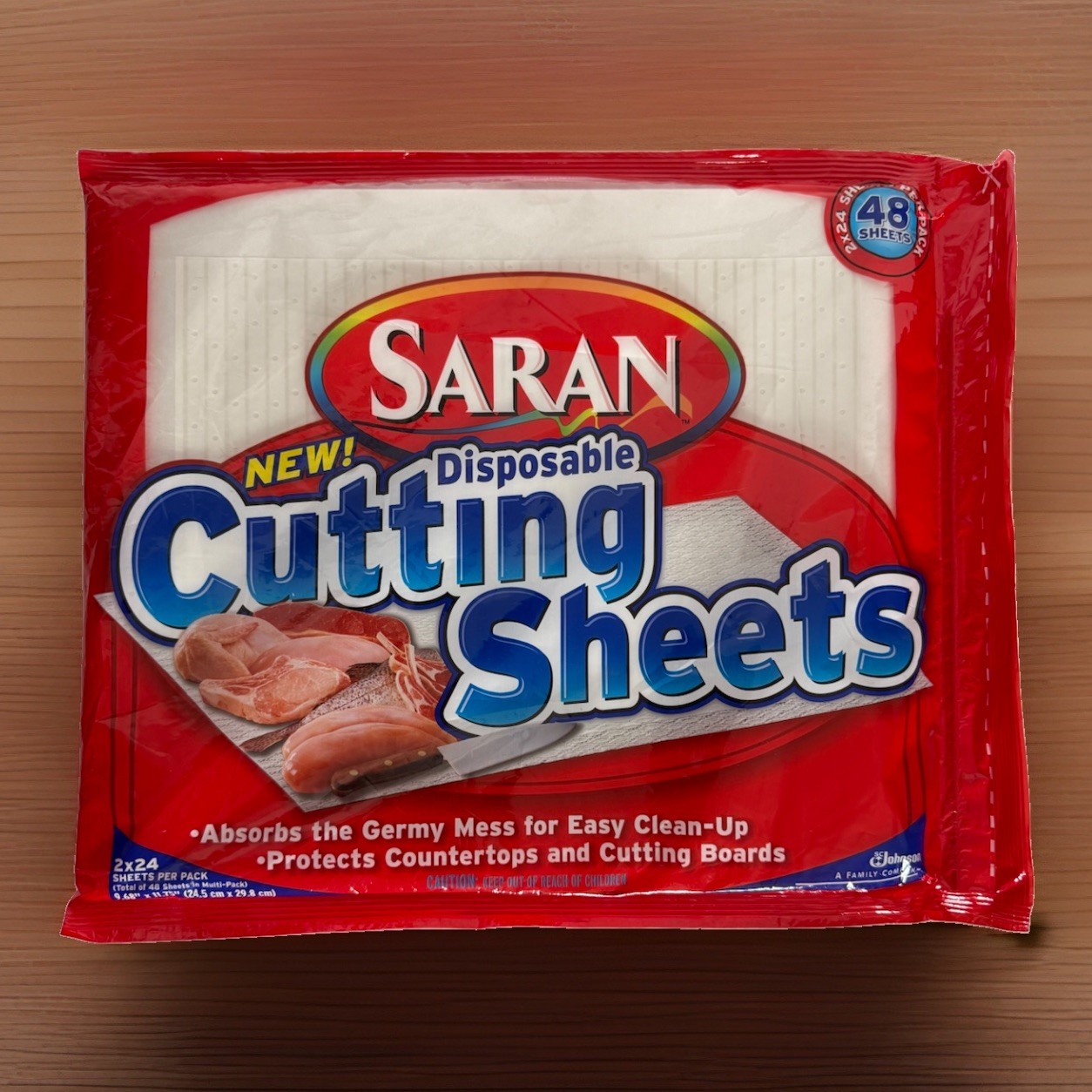 NEW Saran Disposable Cutting Sheets 1 Pack of 24 Easy Clean Up DISCONTINUED ITEM