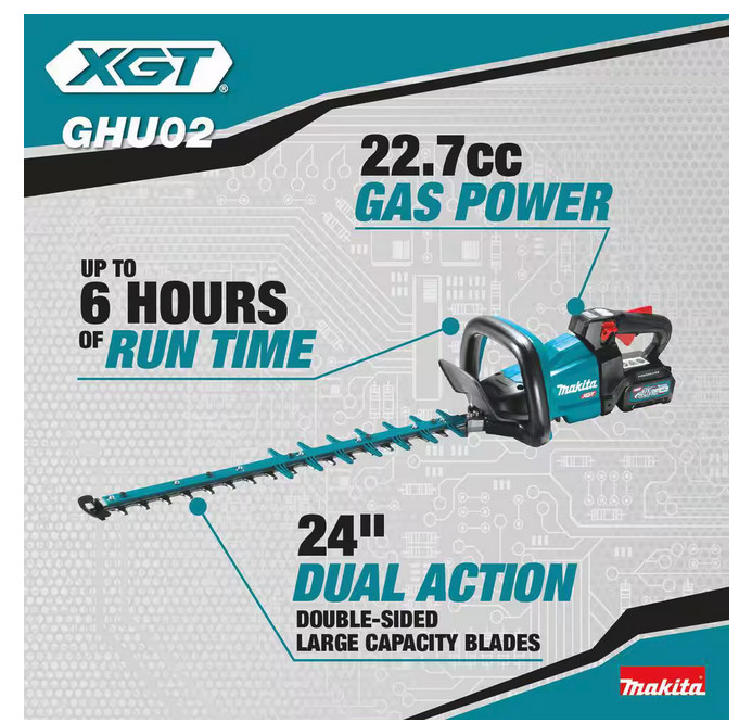 Makita GHU02Z 40V XGT Brushless 24″ Cordless Hedge Trimmer Tool Only NEW Sealed