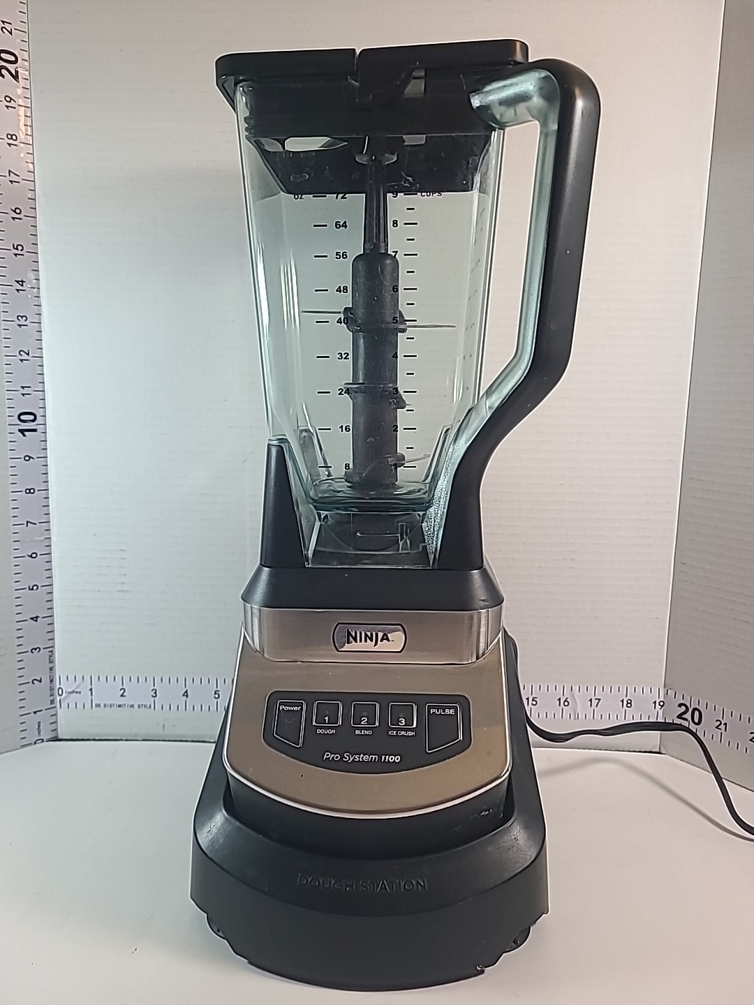NINJA Pro System 1100 Blender 1100W Food Prcessor 72 Oz -Tested/Missing Parts
