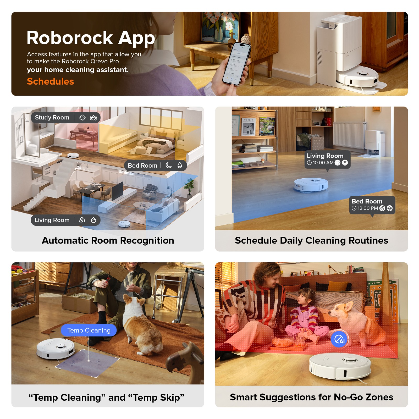 Roborock Qrevo Pro Robot Vacuum,7000Pa,Hot Water Mop Wahshing – Certified Refurb