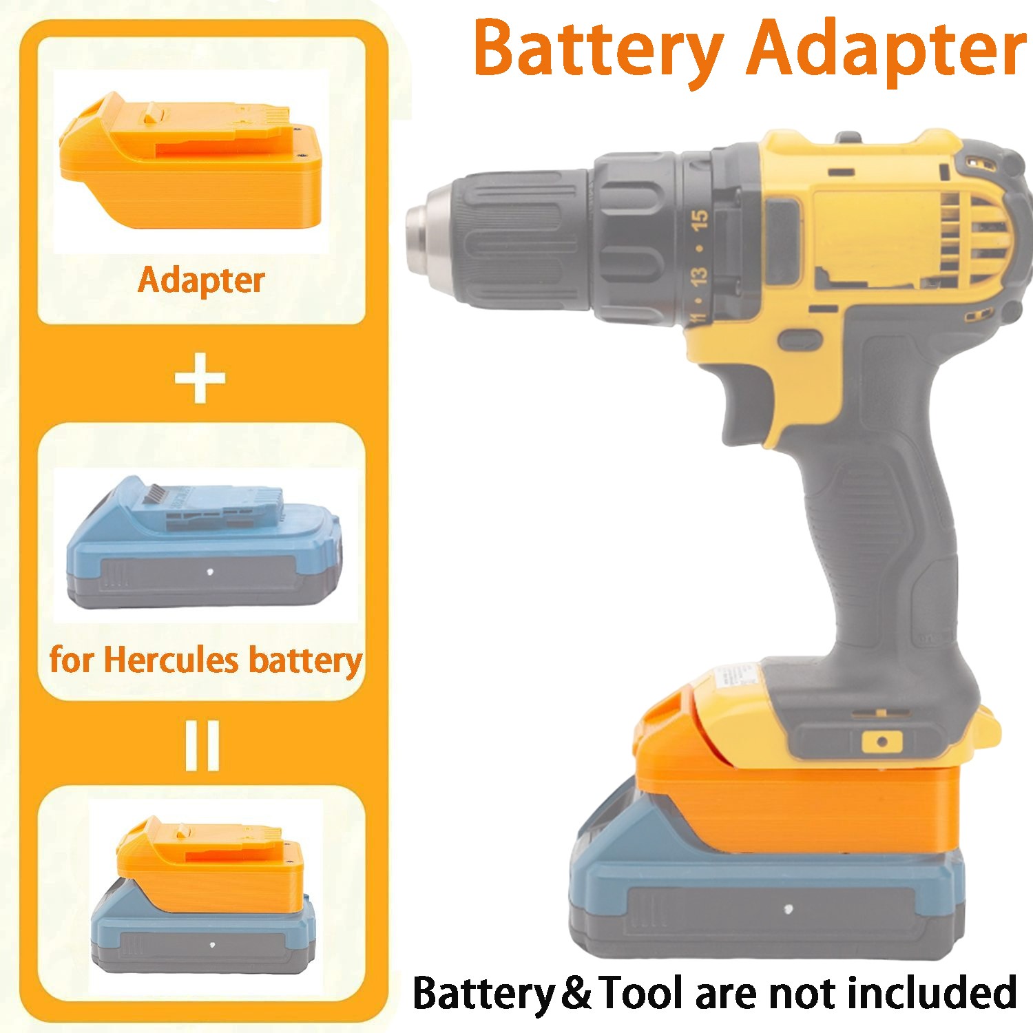 1× Adapter For Hercules 20V Li-ion Battery to For Dewalt 20V Cordless Tools NEW